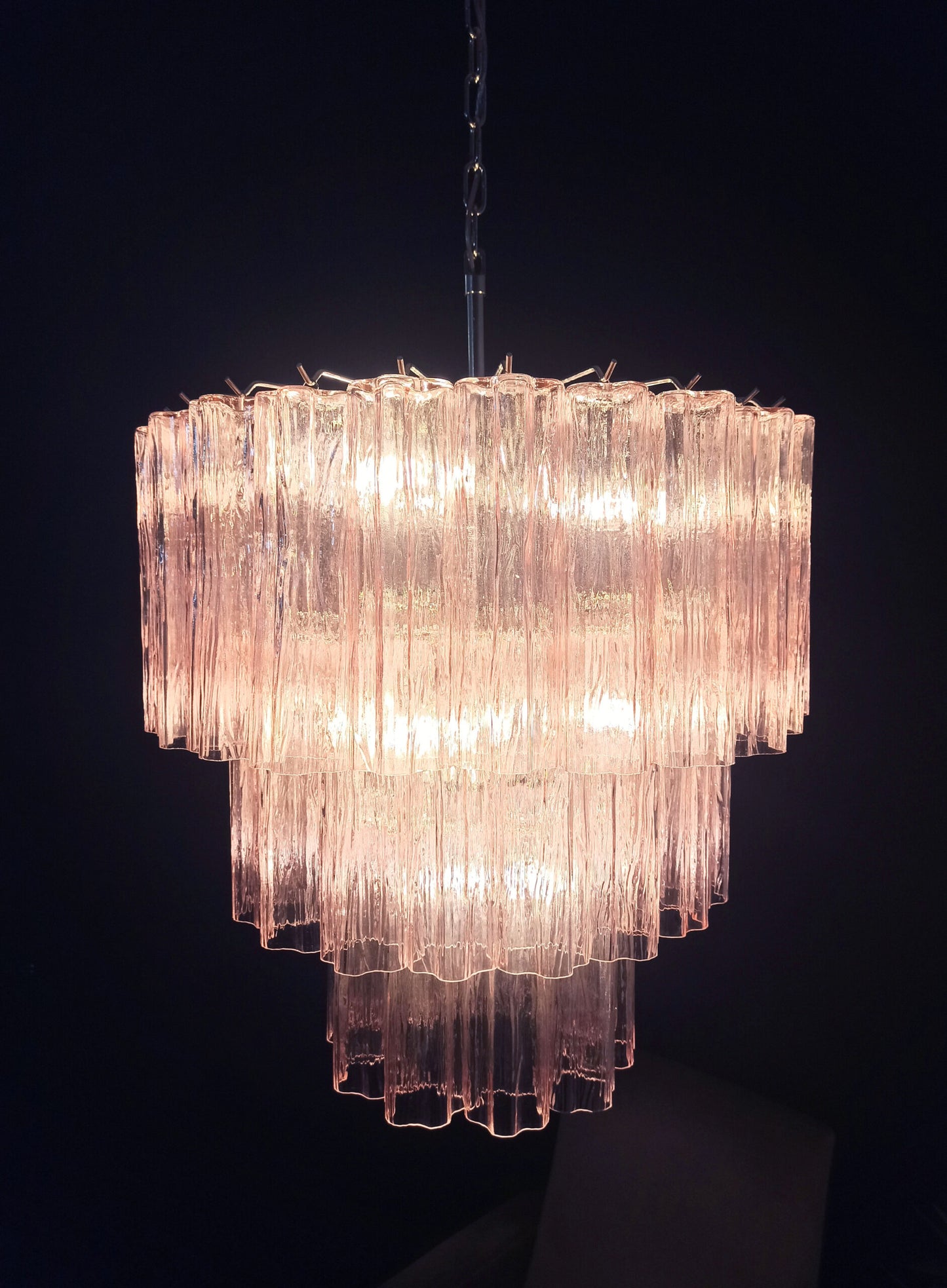 Murano Kroonluchter | 52 Roze Glas Buizen