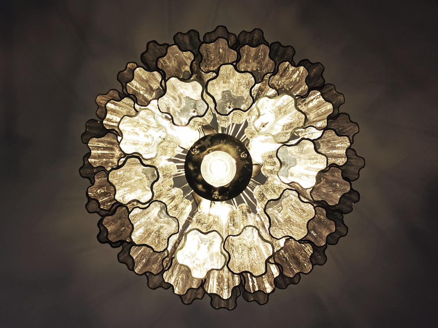 Murano-kroonluchter | 52 Rookglas Buisen