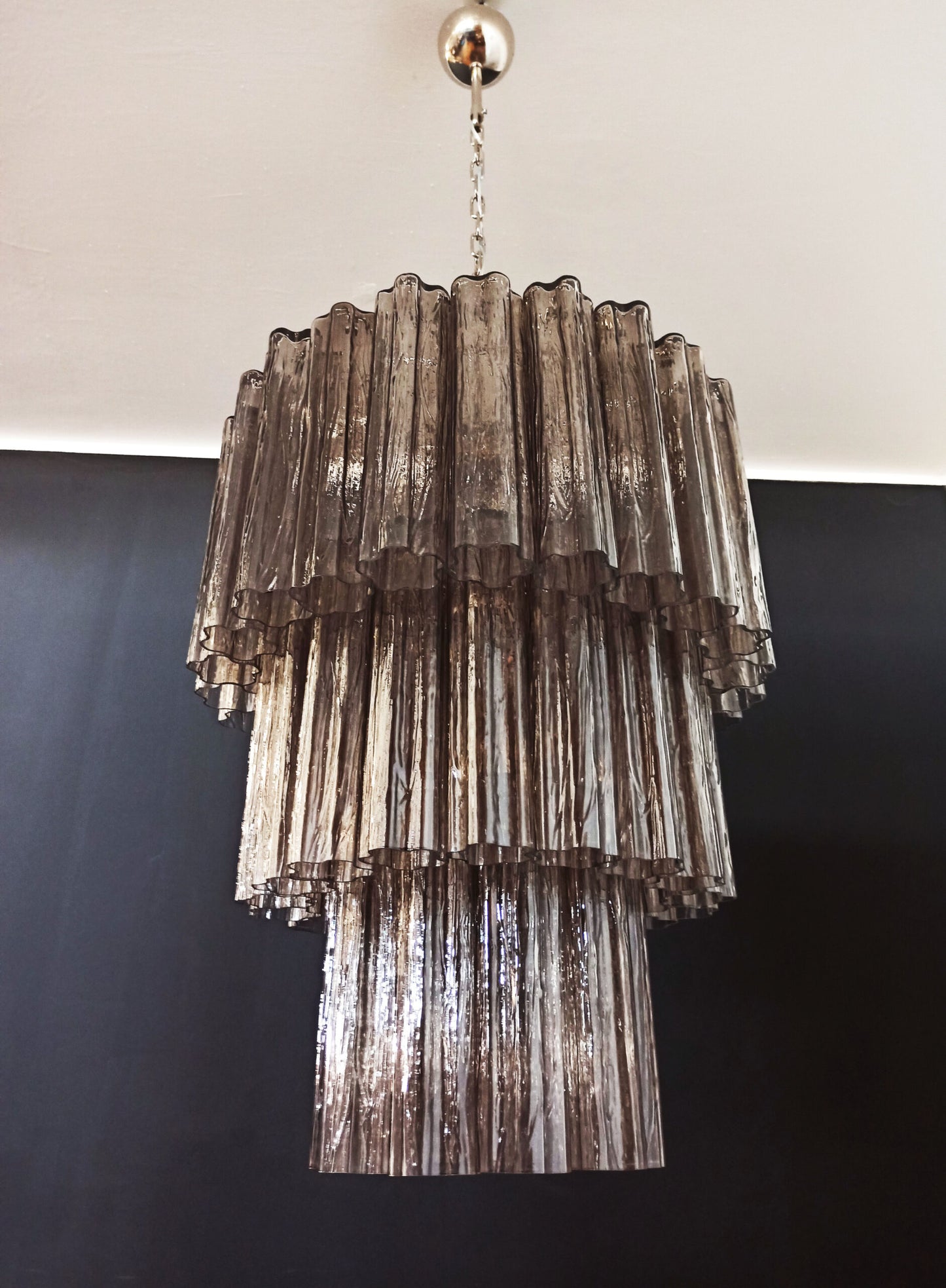 Murano-kroonluchter | 52 Rookglas Buisen