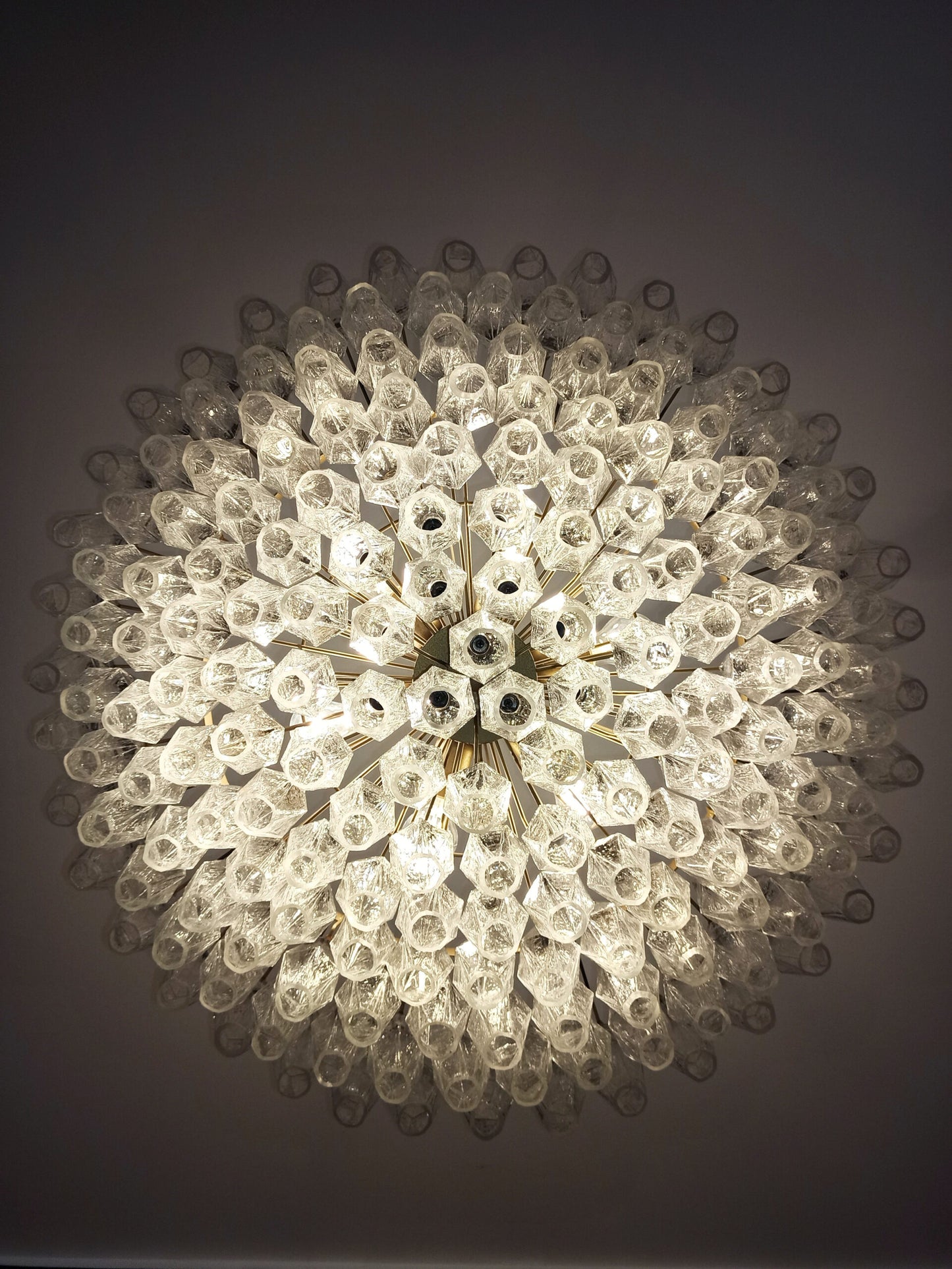 Murano Kroonluchter | 185 Duidelijke Poliedri Glas