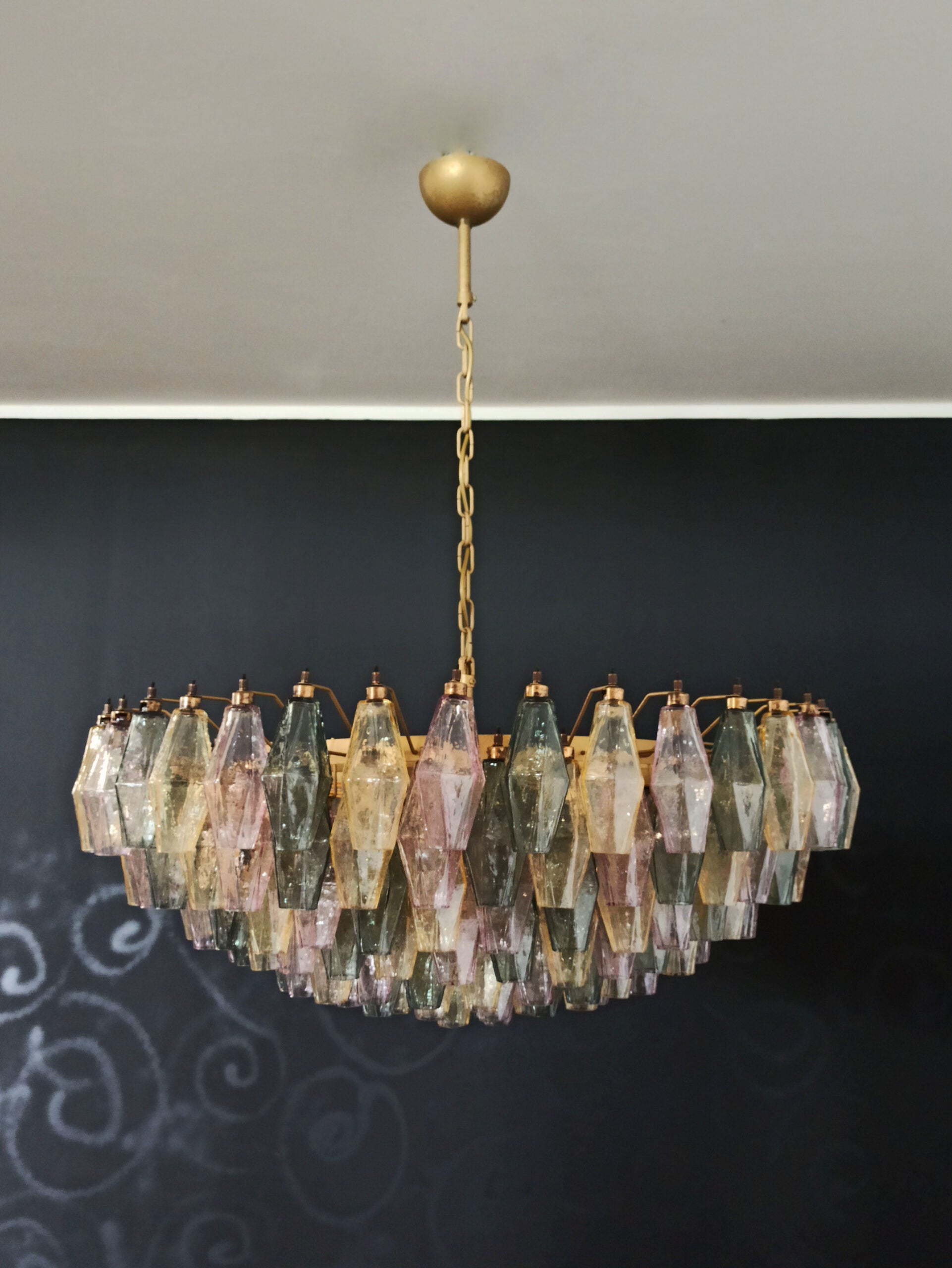 Murano Chandelier | 185 Multicoloured Poliedri Glass