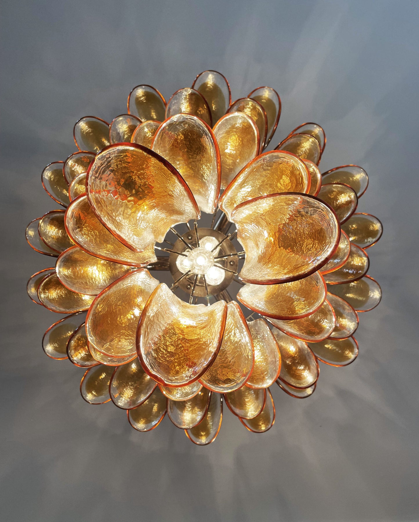 Murano Chandelier | 52 Yellow Petal Glass