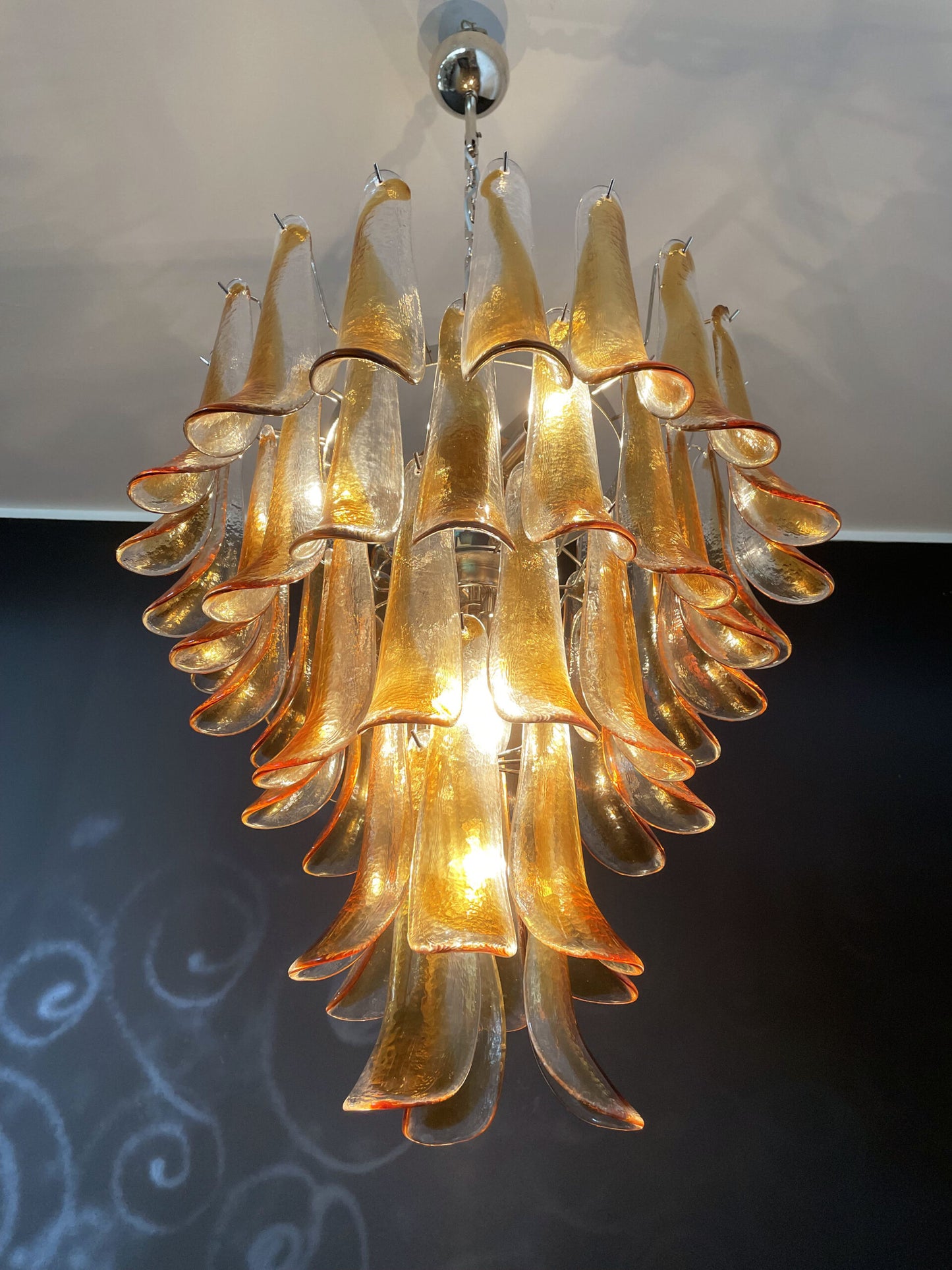 Murano Chandelier | 52 Yellow Petal Glass