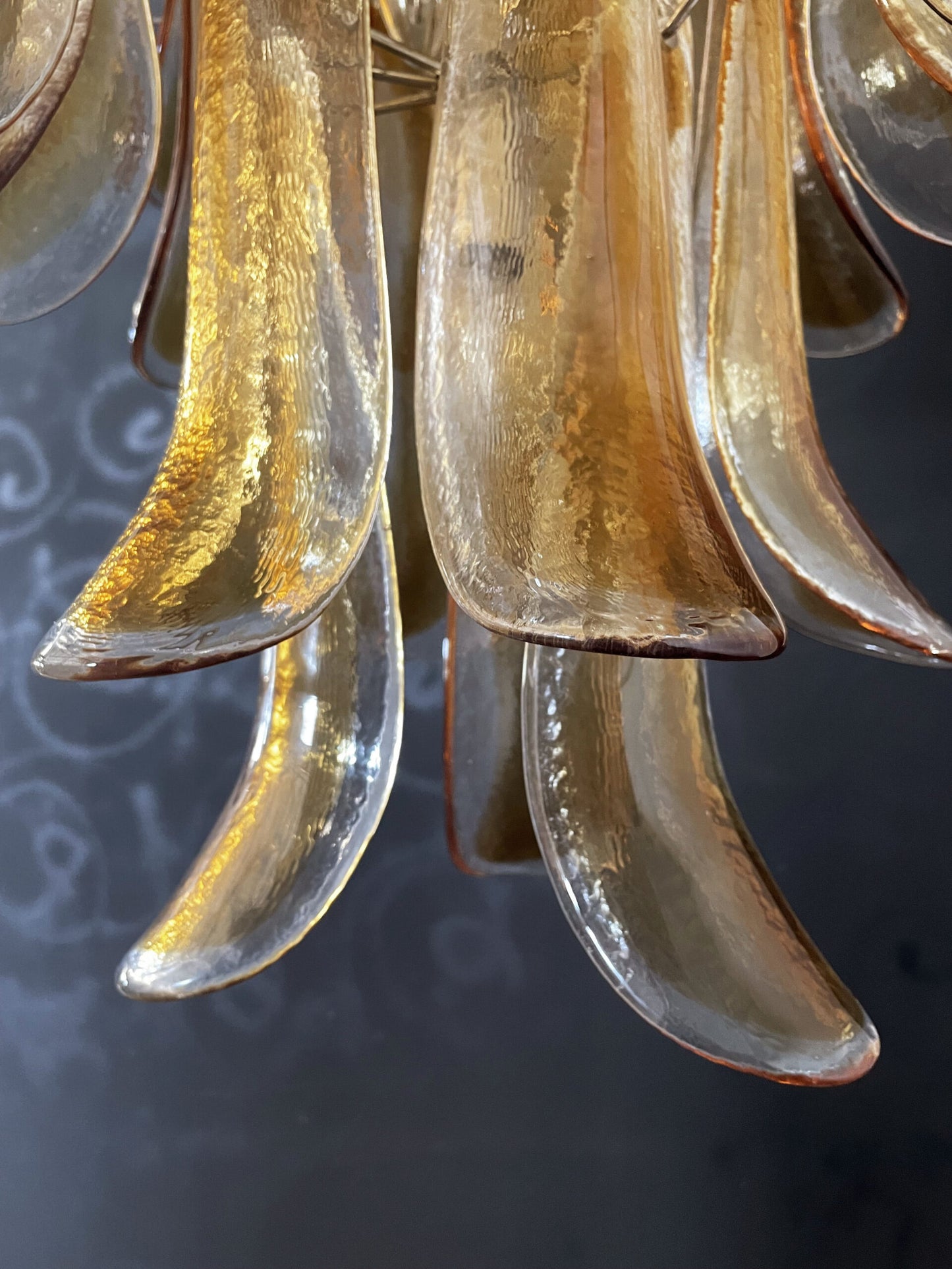 Murano Kroonluchter | 75 Gele Mazzega Petal Glas