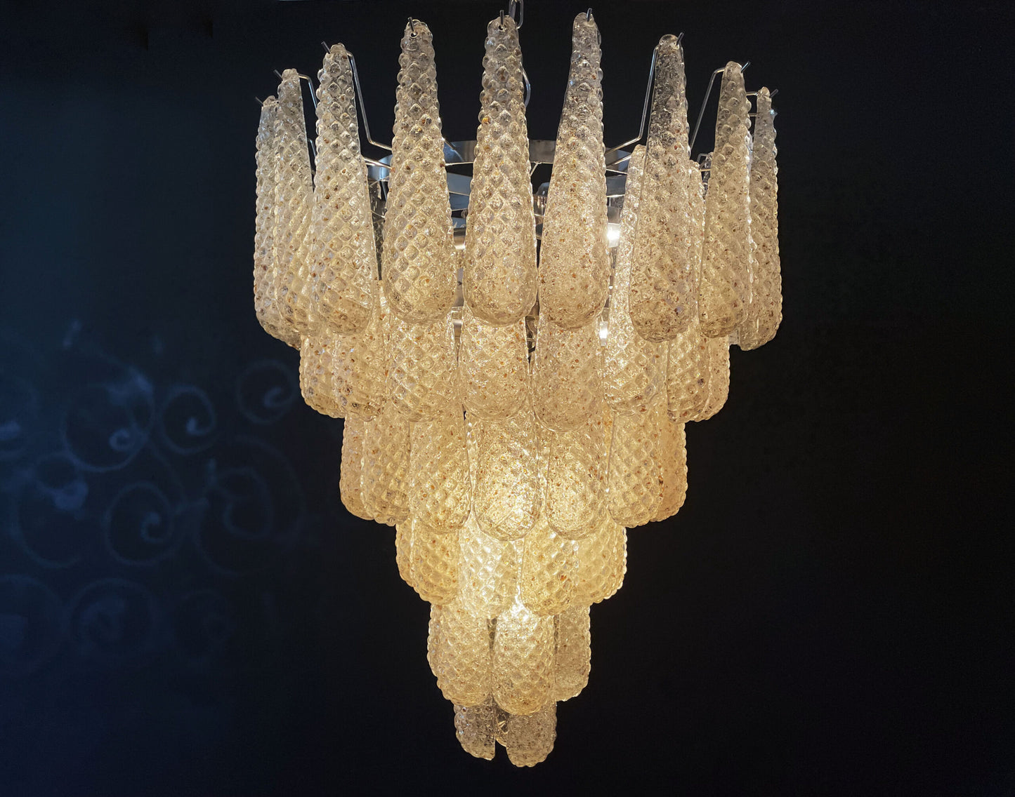 Murano Kroonluchter | 75 Gele Druppel Glazen