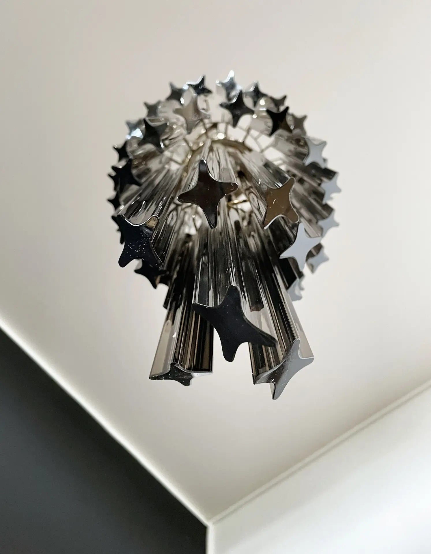 Murano Chandelier – 54 Smoked Prism Glass – detail 8 – Murano Classics