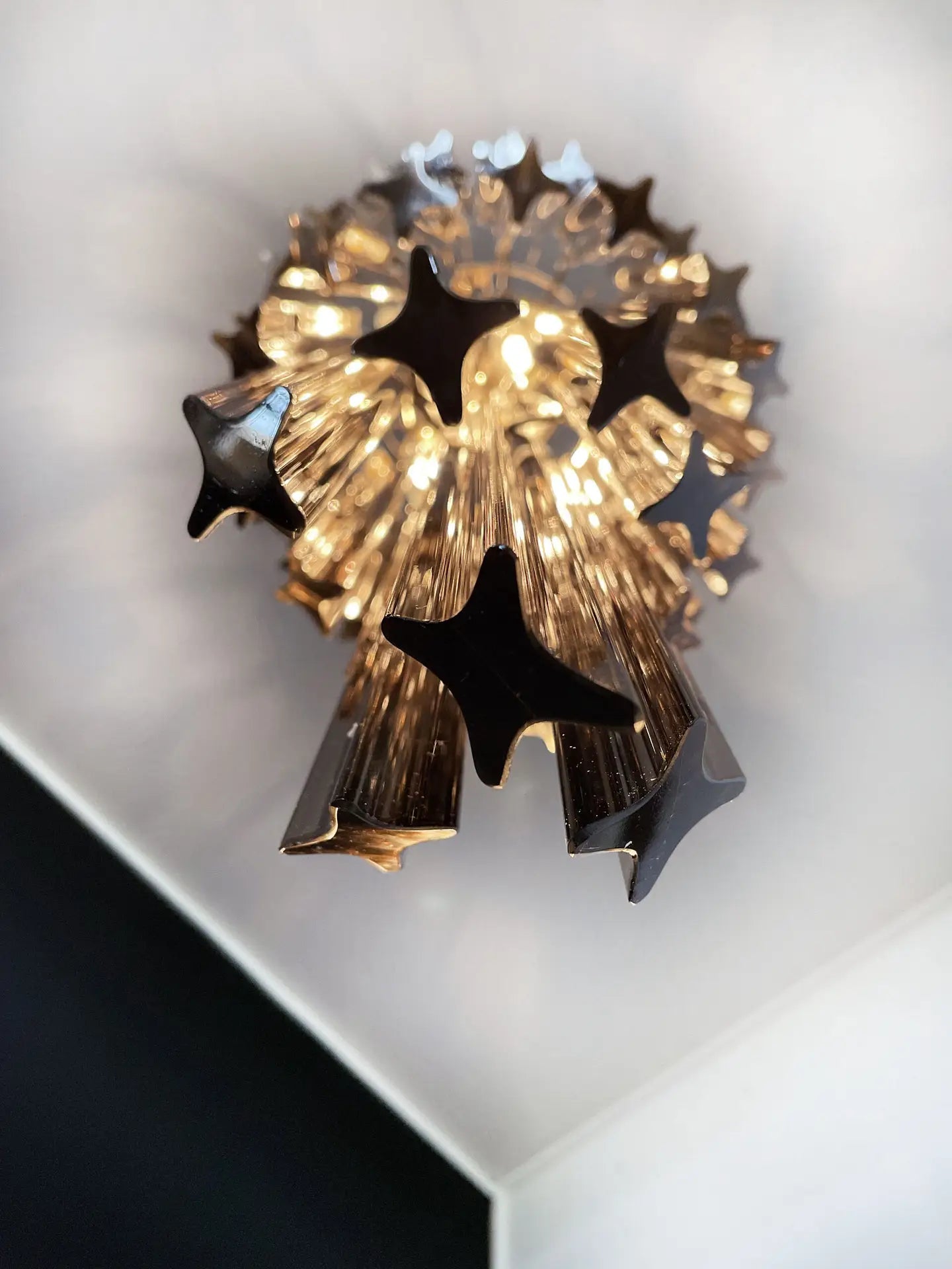 Murano Chandelier – 54 Smoked Prism Glass – detail 1 – Murano Classics