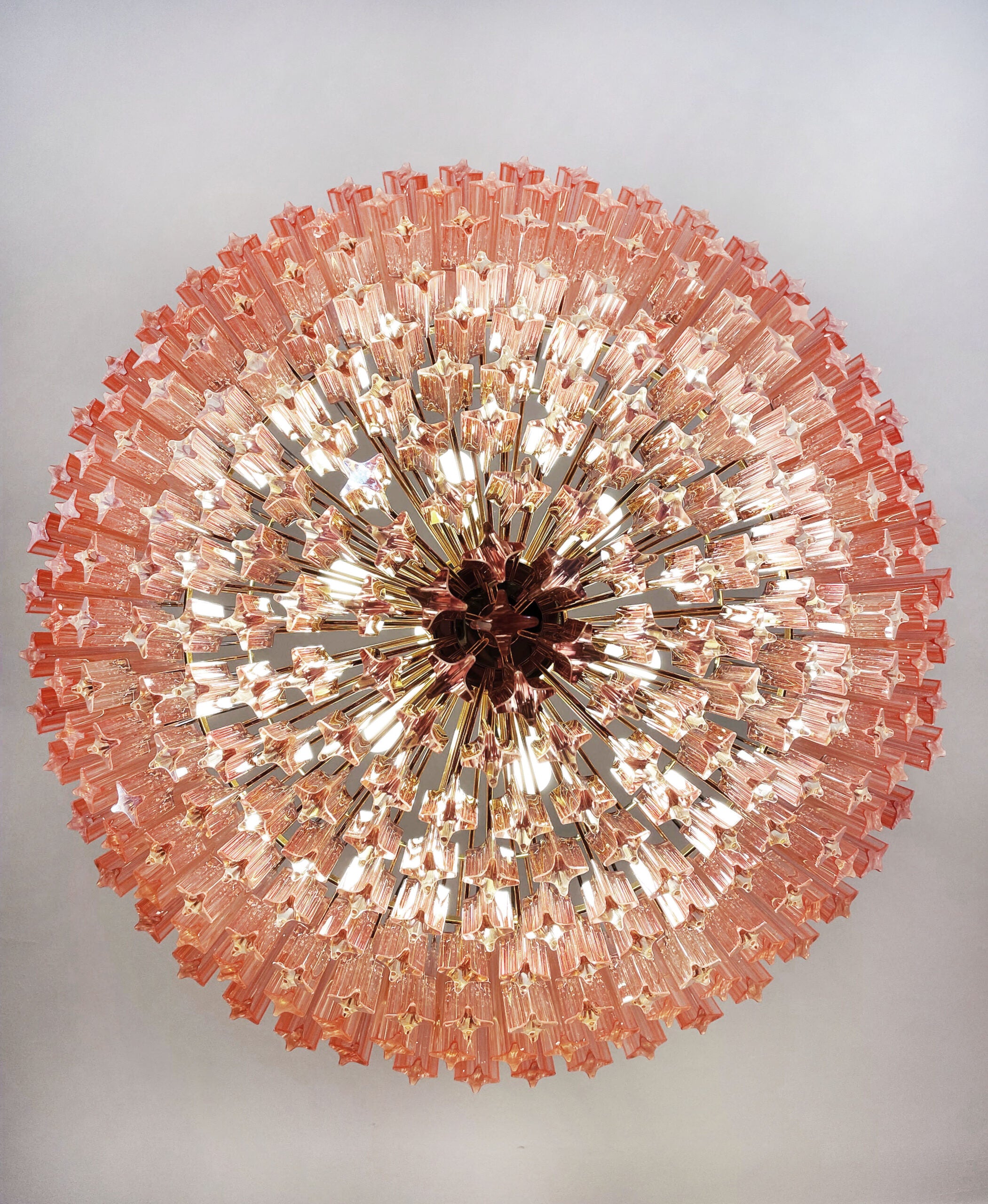 Murano Chandelier | 265 Pink Prism Glass