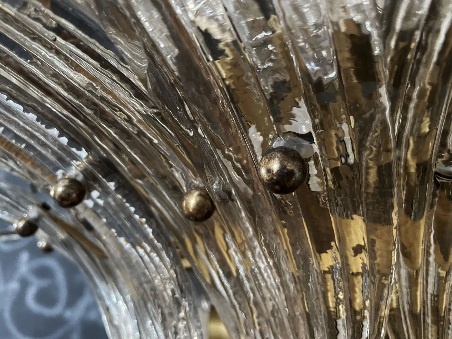 Murano-kroonluchter | 163 Rookkleurige Palmette Glas