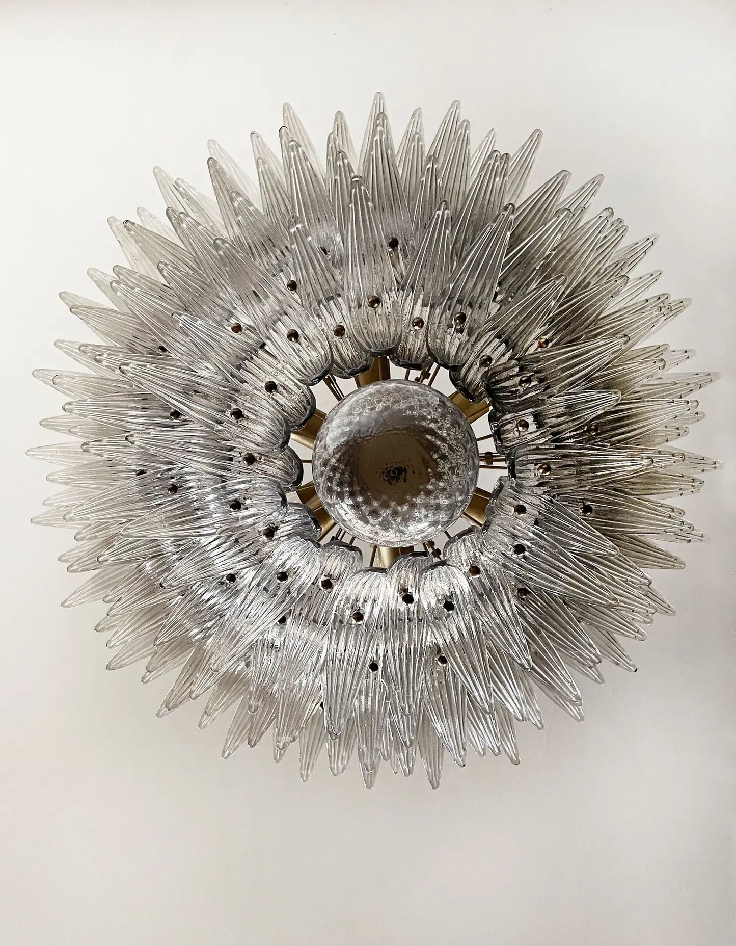 Murano-kroonluchter | 163 Rookkleurige Palmette Glas