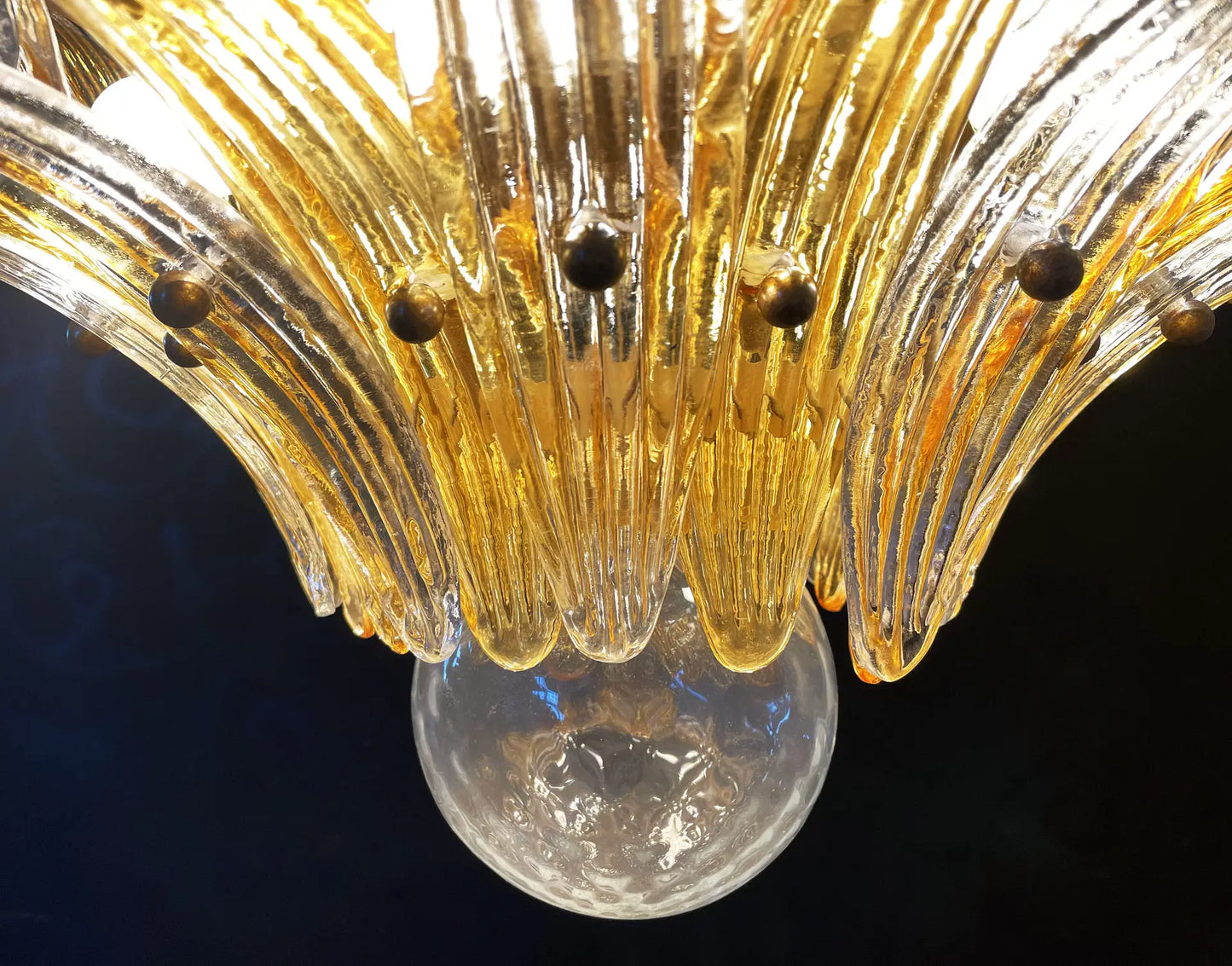 Murano Kroonluchter | 163 Heldere en Gele Palmette Glas
