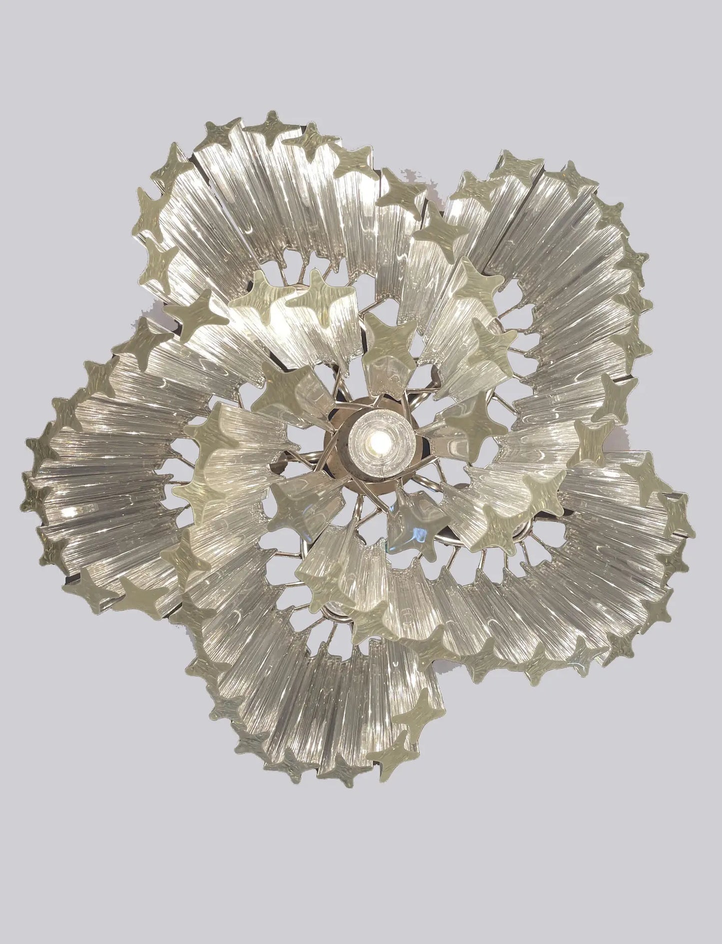 Murano Chandelier | 60 Clear Prism Glasses