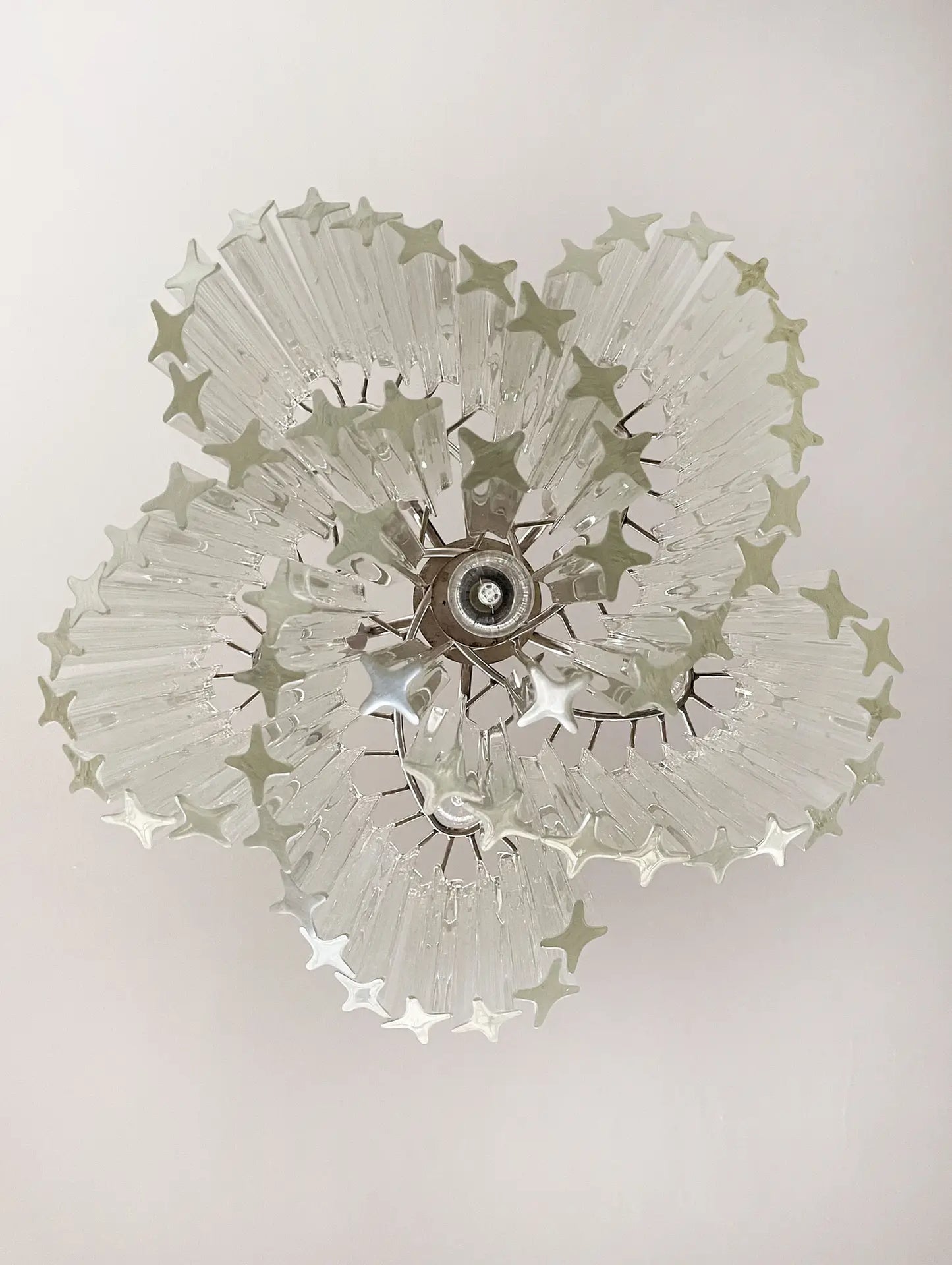 Murano Chandelier | 60 Clear Prism Glasses