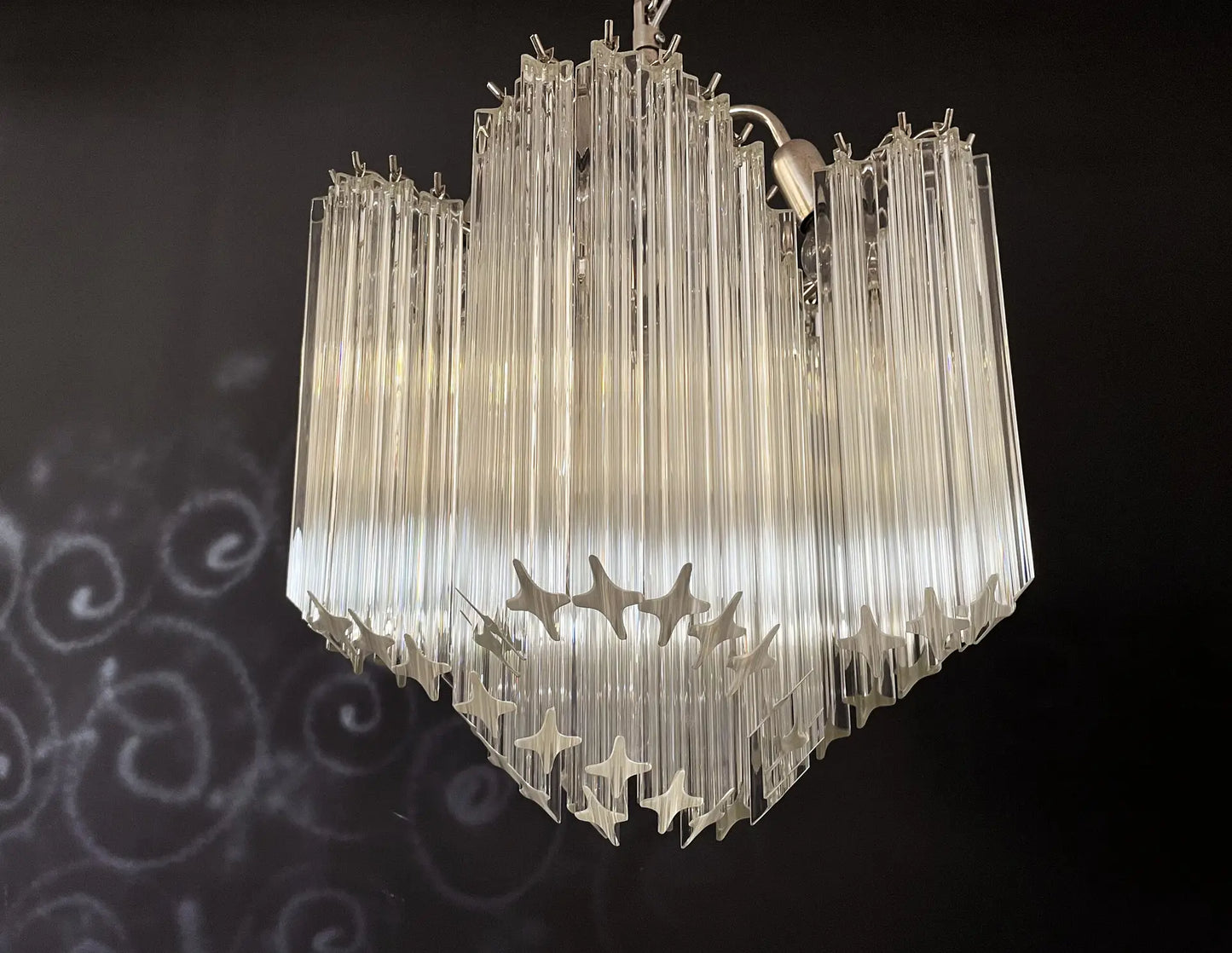 Murano Chandelier | 60 Clear Prism Glasses