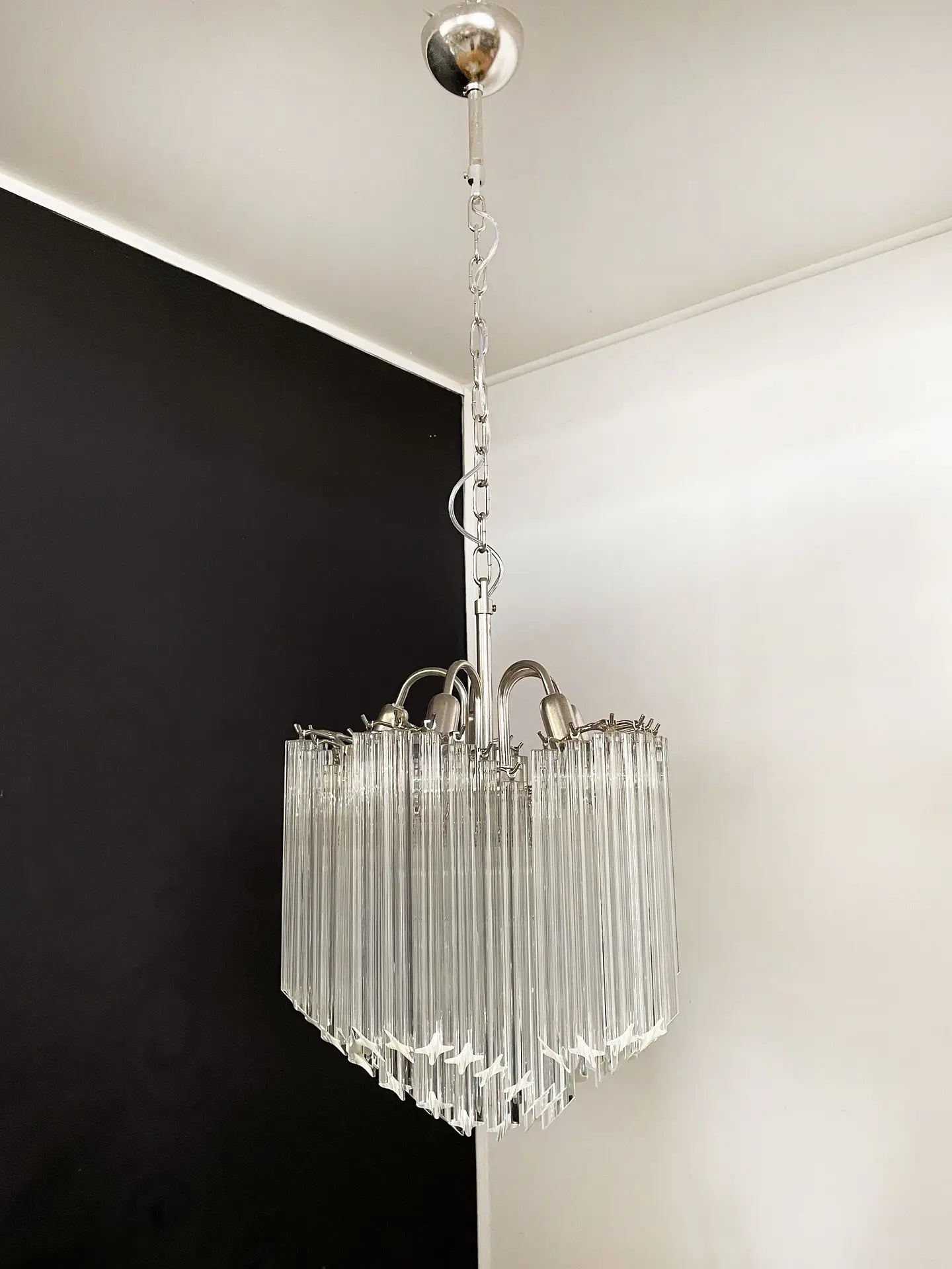 Murano Chandelier | 60 Clear Prism Glasses