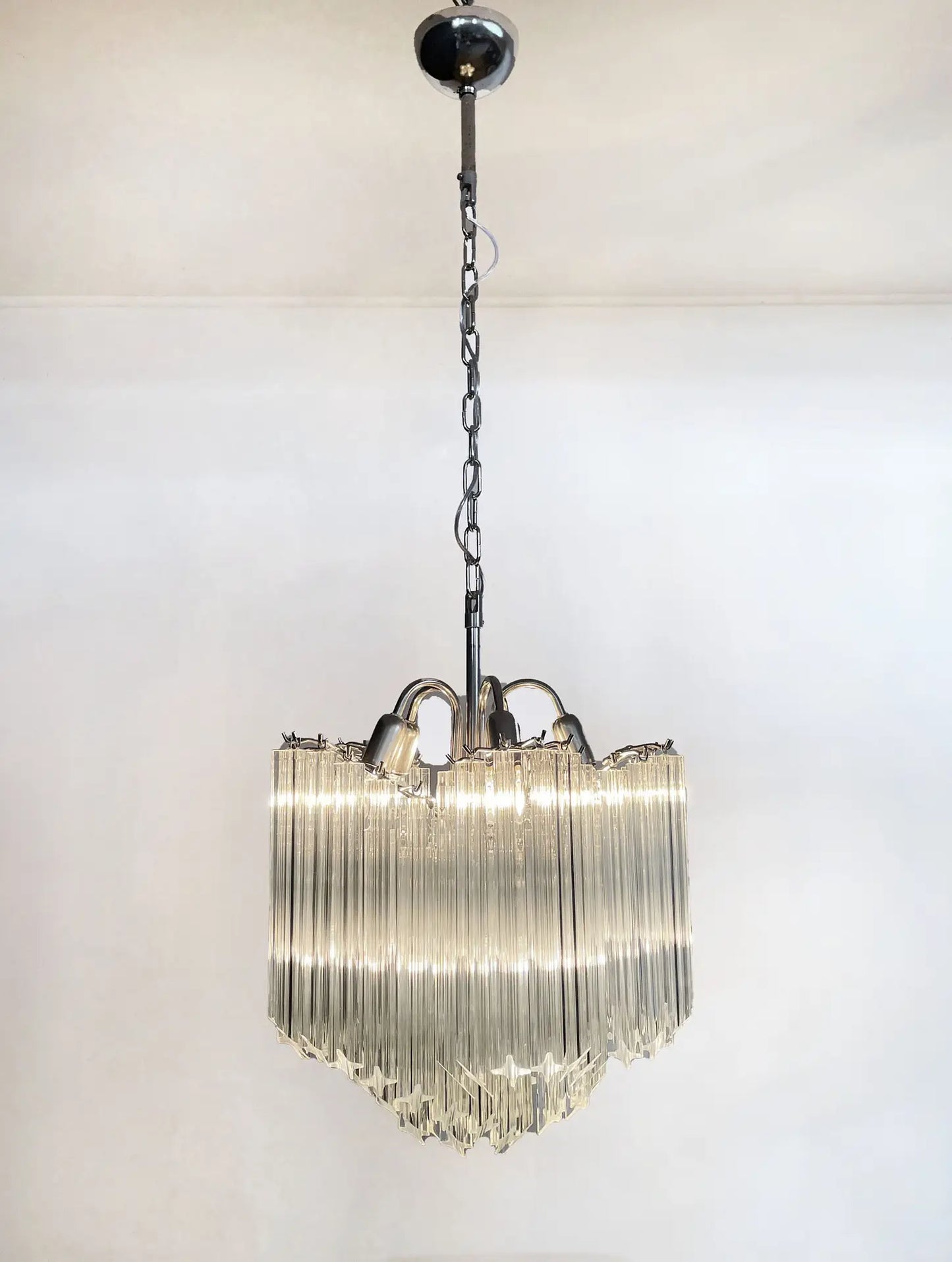 Murano Chandelier | 60 Clear Prism Glasses