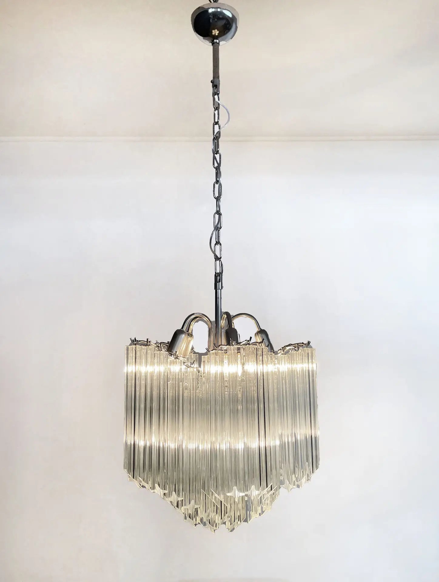 Murano Chandelier – 60 Clear Prism Glass – detail 8 – Murano Classics