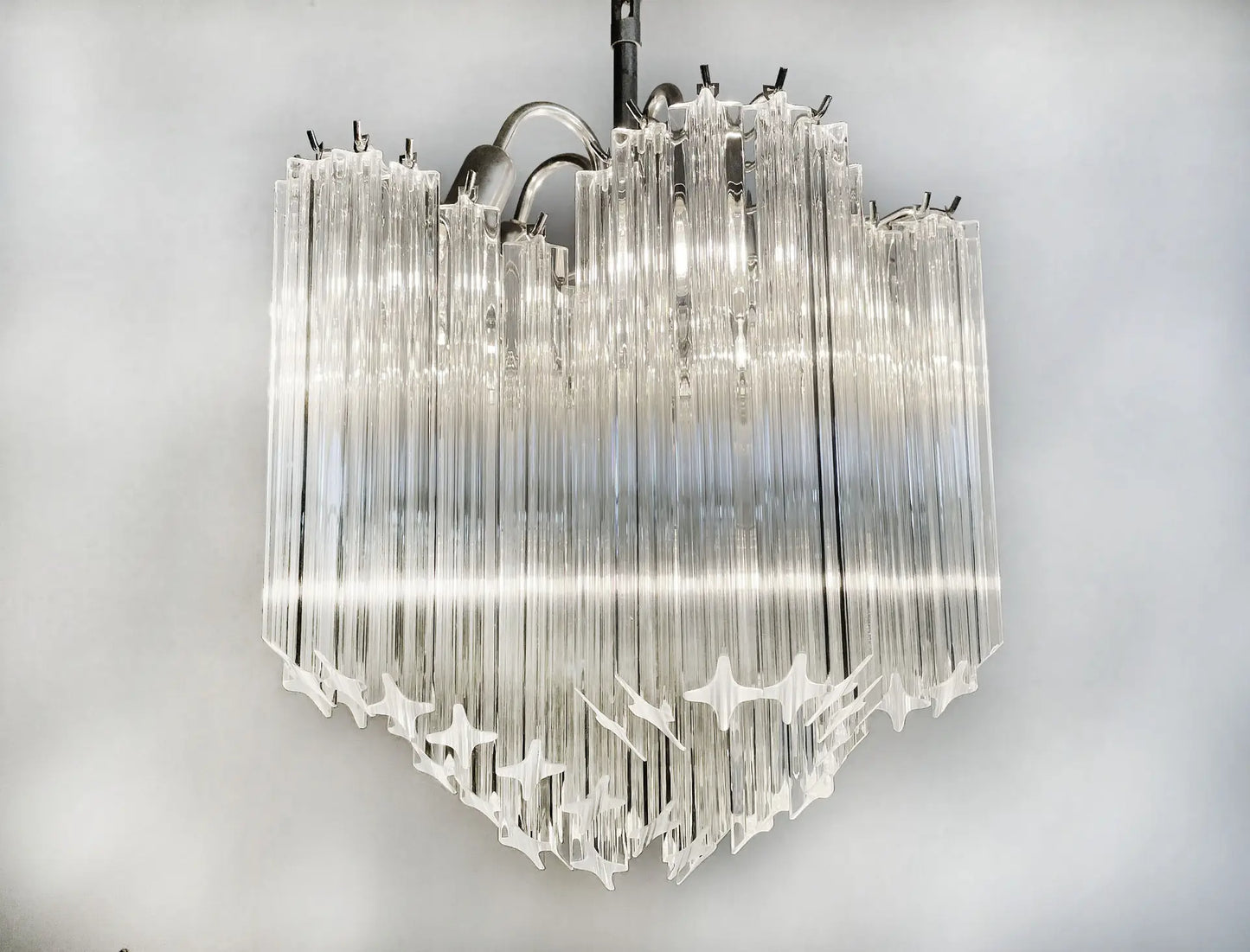 Murano Chandelier | 60 Clear Prism Glasses
