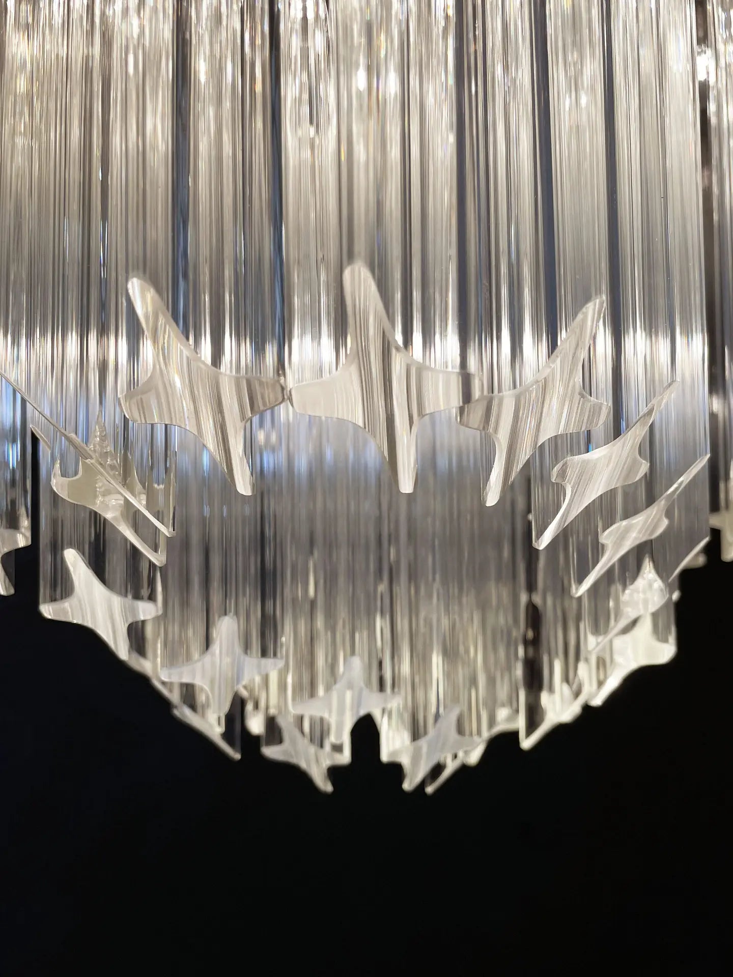 Murano Chandelier – 60 Clear Prism Glass – detail 3 – Murano Classics