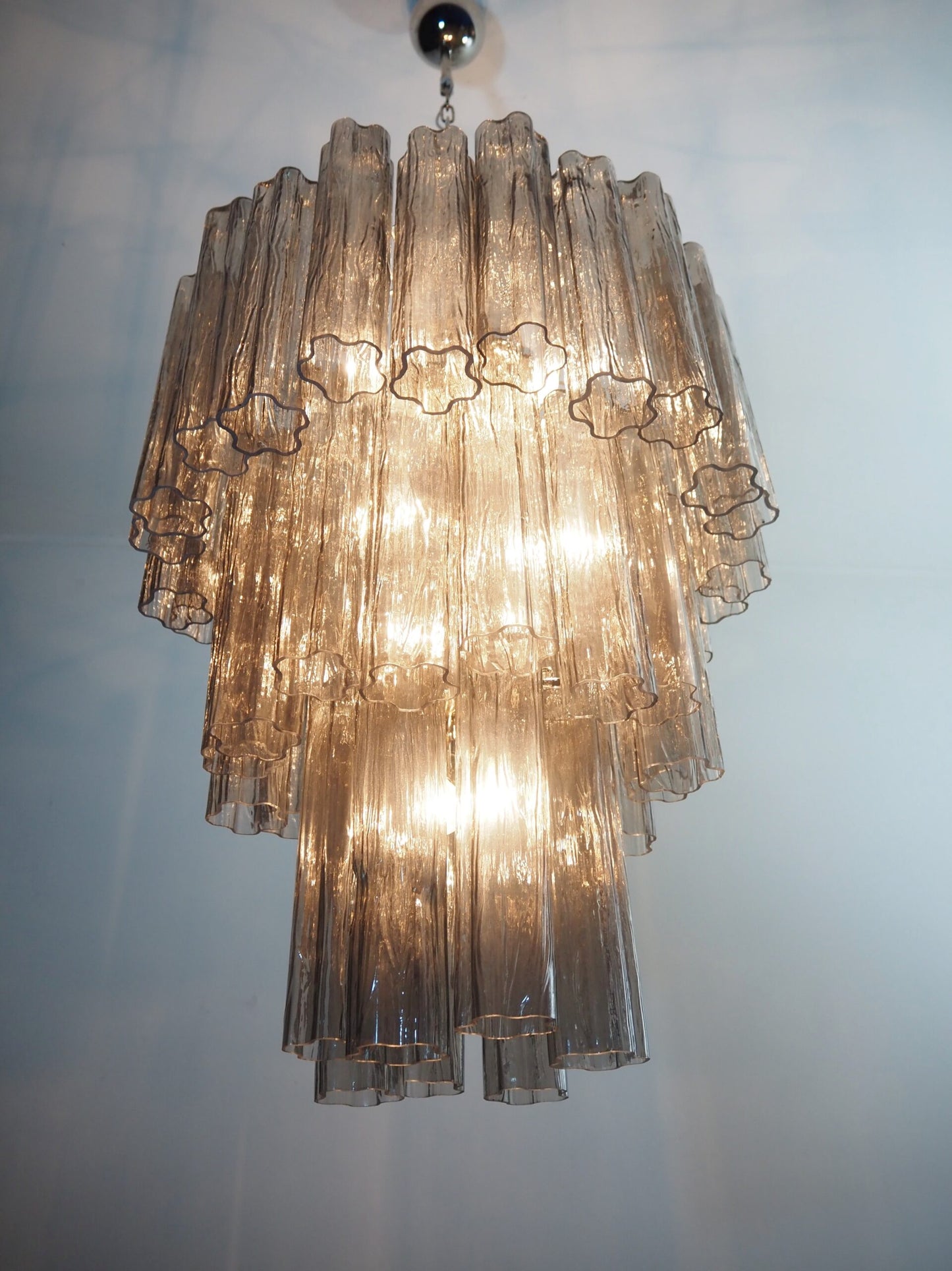 Murano Kroonluchter | 48 Rookglas Buis