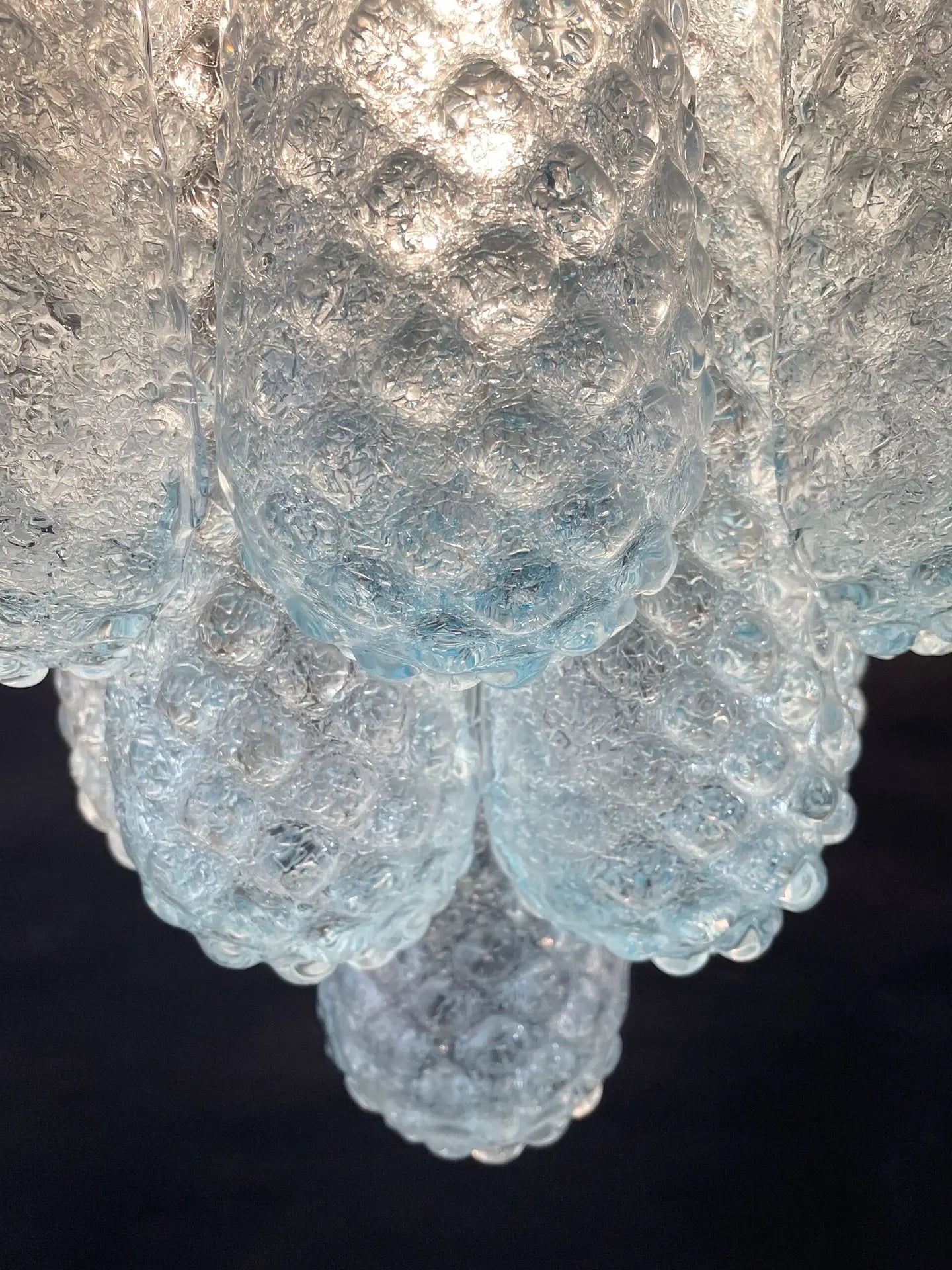 Murano Wall Lamp – 10 Blue Drop Glass – Set of 2 – detail 5 – Murano Classics