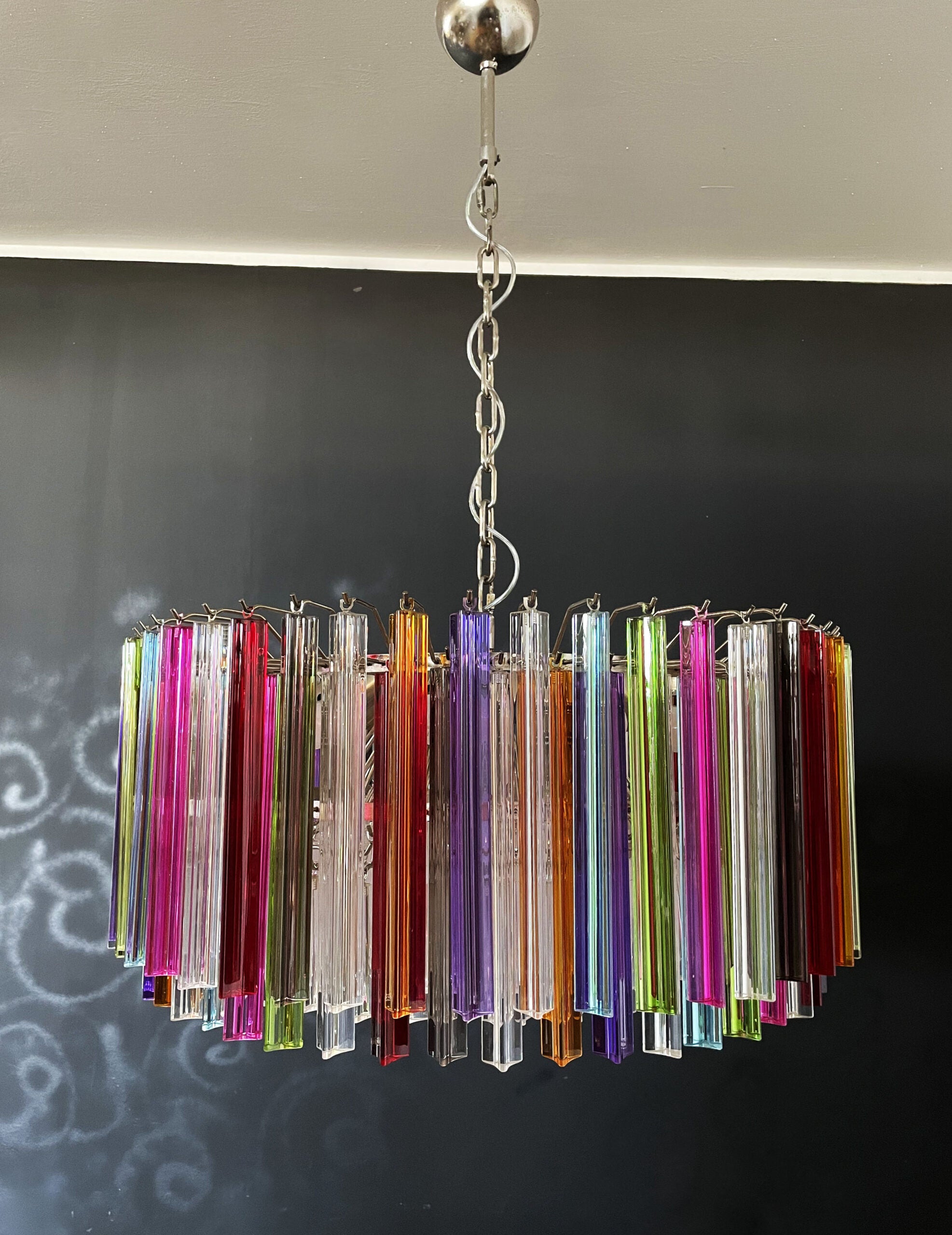 Murano Chandelier – 265 Multicoloured Prism Glass – Murano Classics