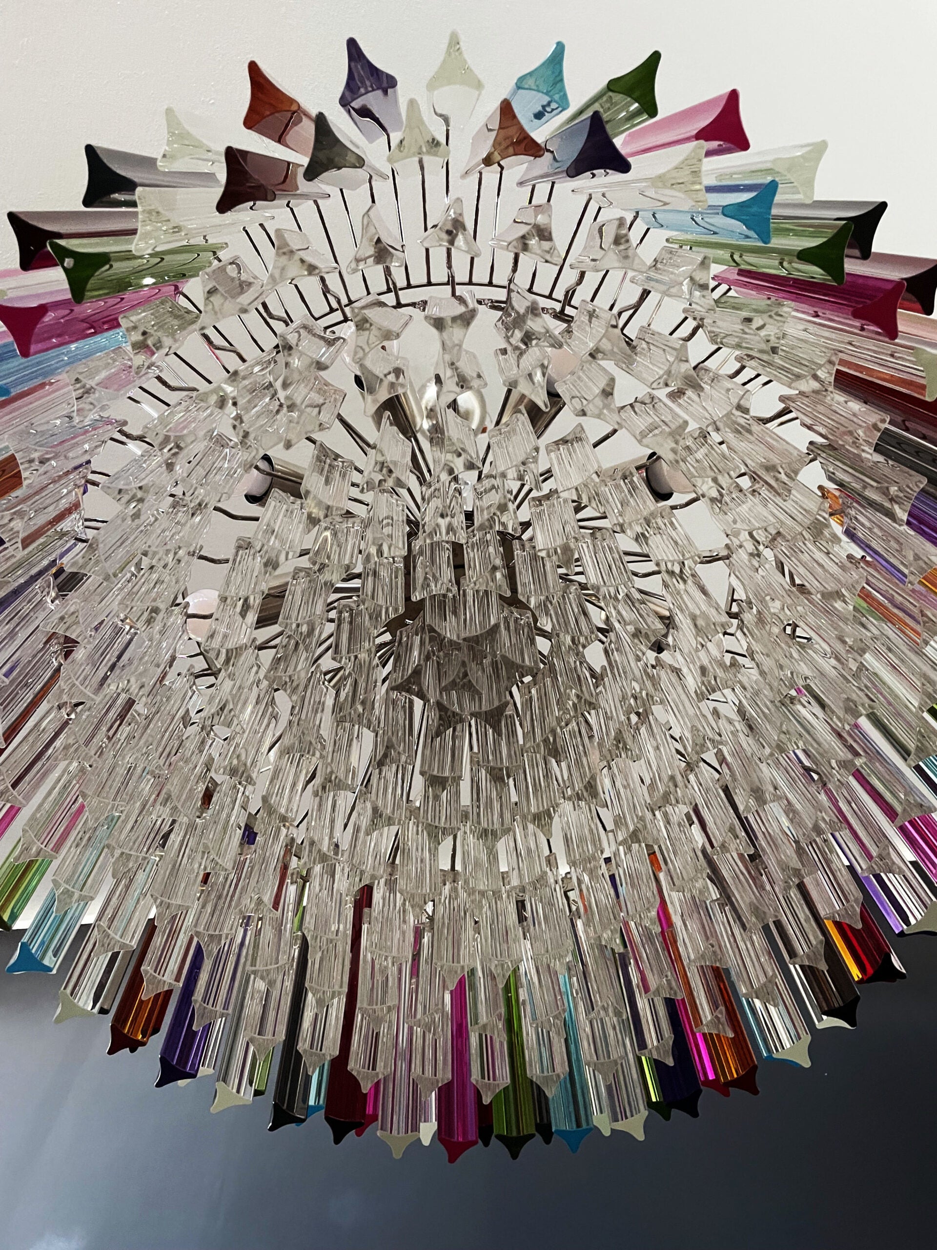 Murano Chandelier – 265 Multicoloured Prism Glass – detail 5 – Murano Classics