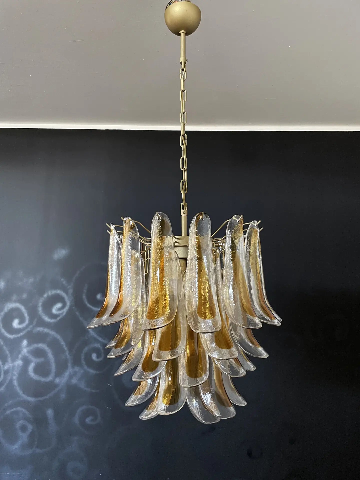 Murano Chandelier | 41 Yellow Petal Glass