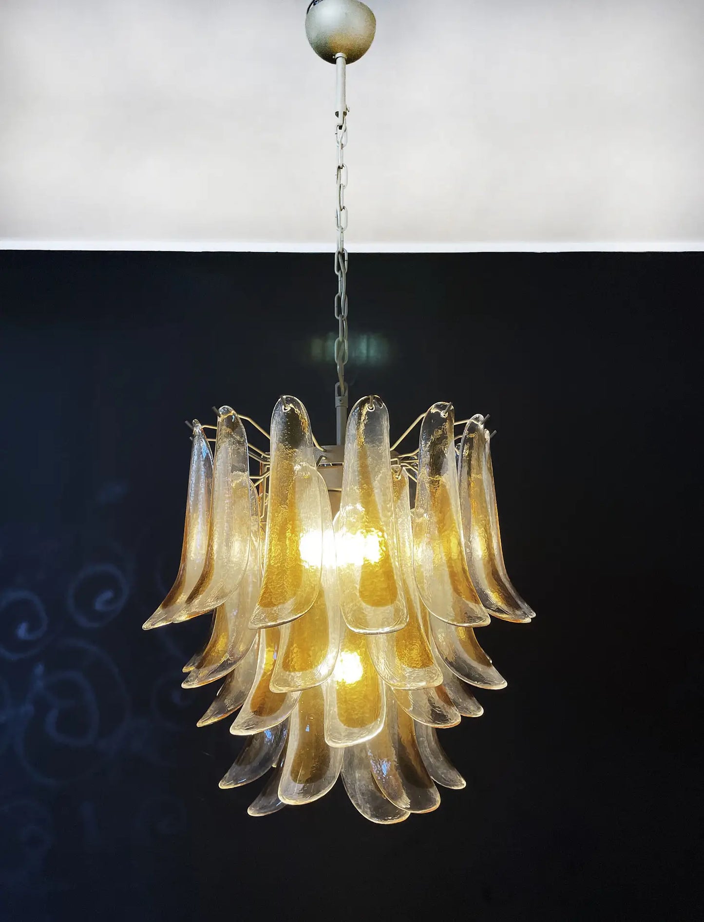 Murano Chandelier | 41 Yellow Petal Glass
