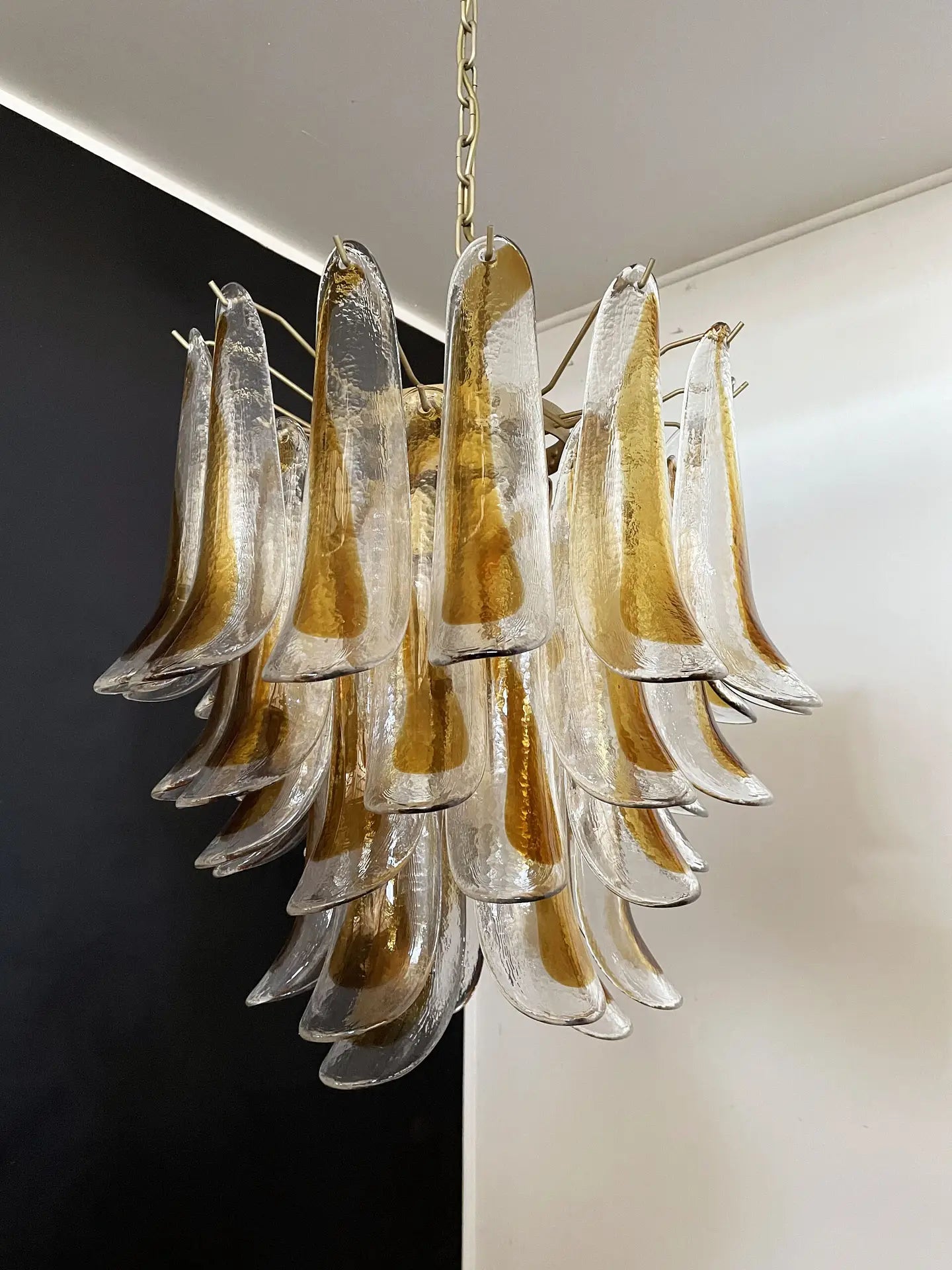Murano Chandelier | 41 Yellow Petal Glass