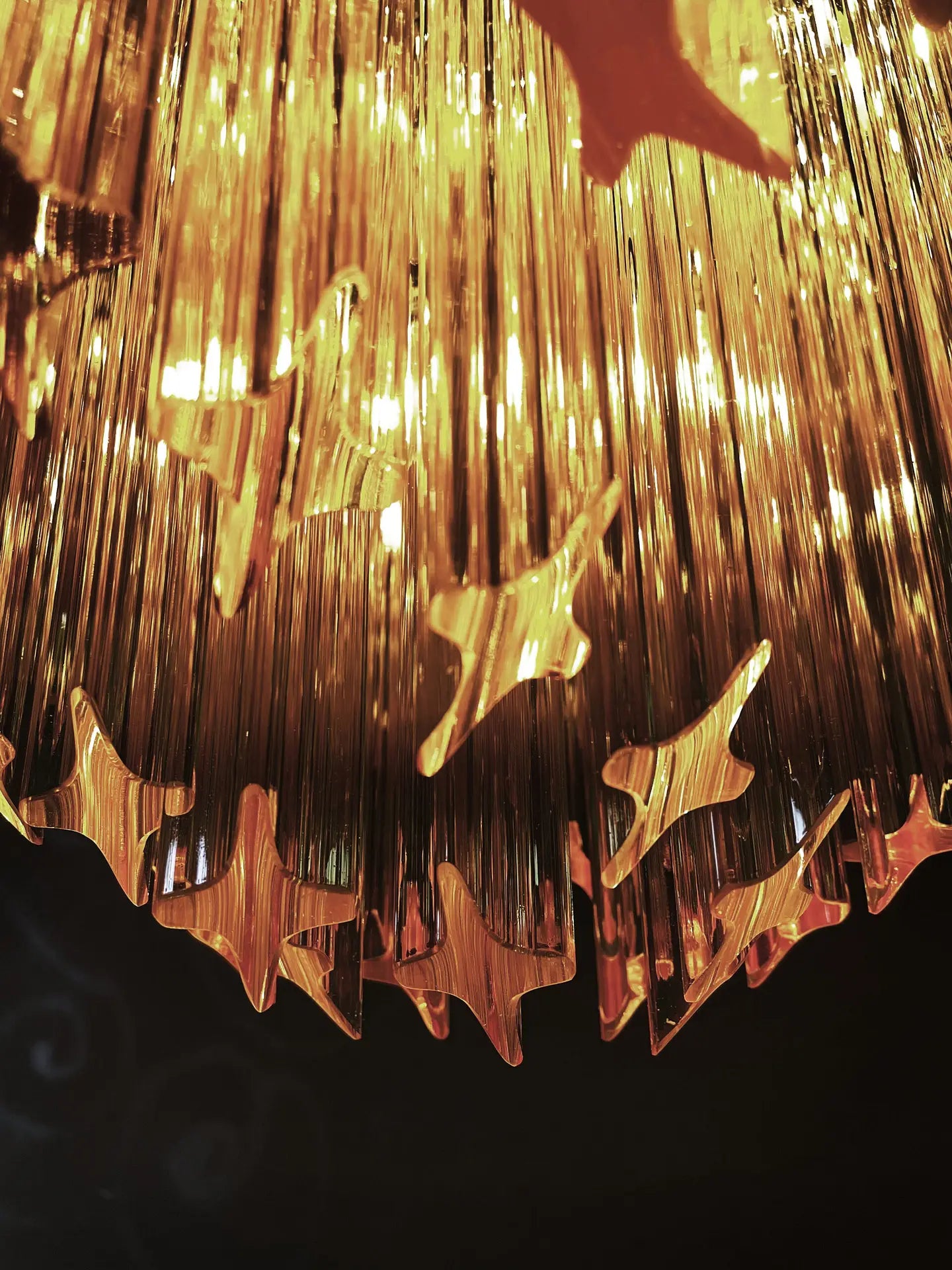 Murano-kroonluchter | 60 Gele Prisma Glas