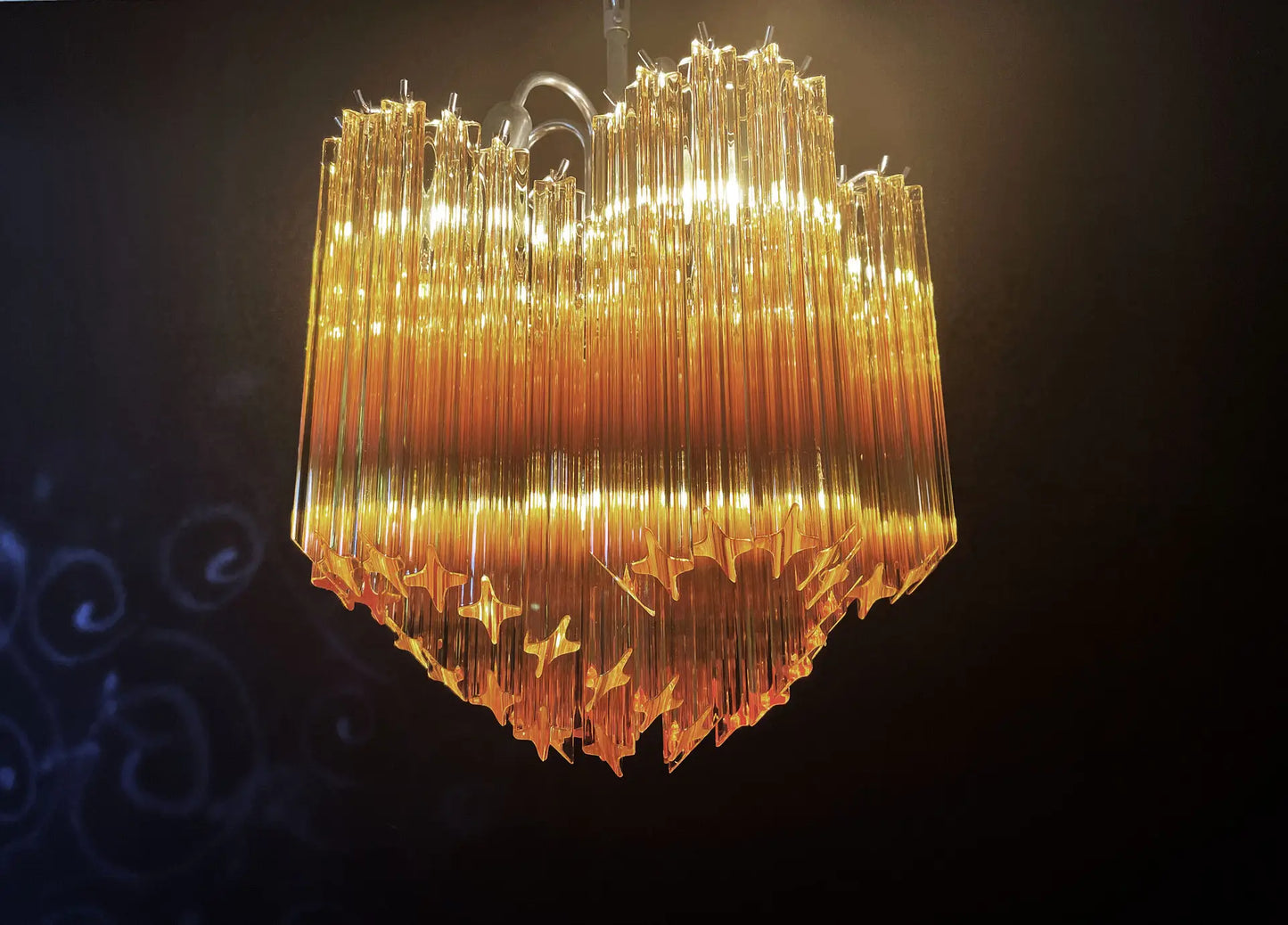 Murano-kroonluchter | 60 Gele Prisma Glas