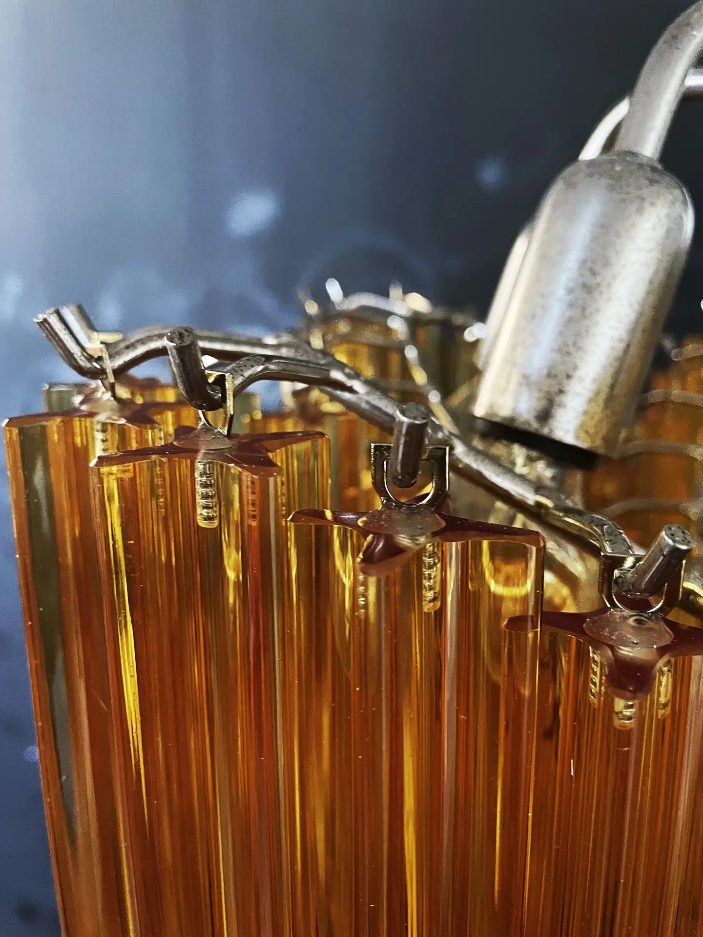 Murano-kroonluchter | 60 Gele Prisma Glas