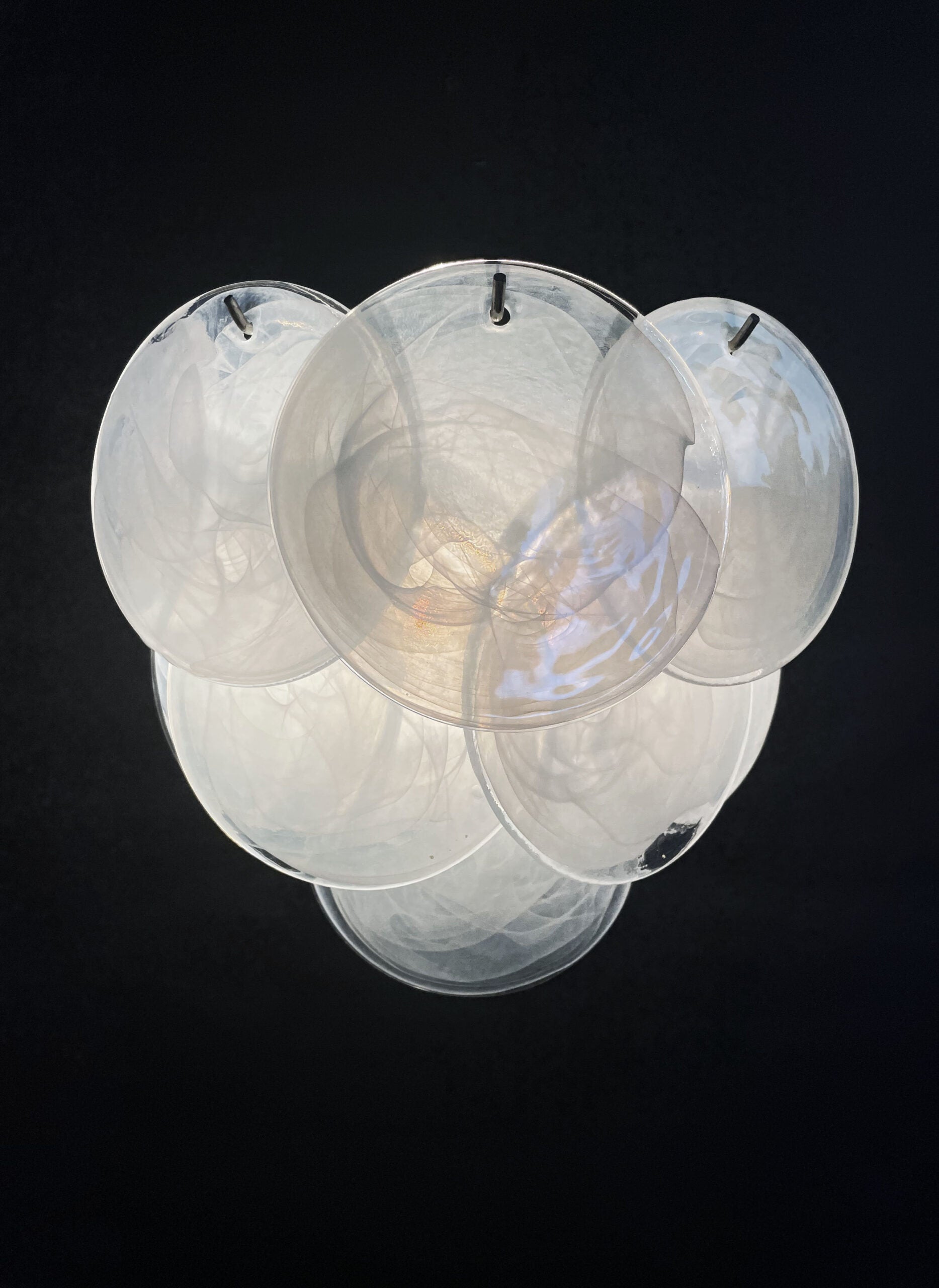 Murano Wall Lamp – 10 Alabaster White Disc Glass – Set of 2 – detail 1 – Murano Classics