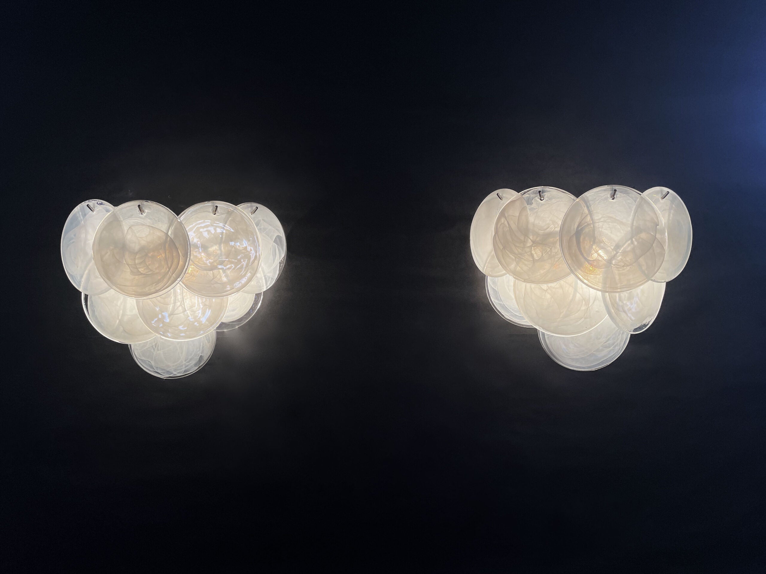 Murano Wall Lamp – 10 Alabaster White Disc Glass – Set of 2 – detail 7 – Murano Classics