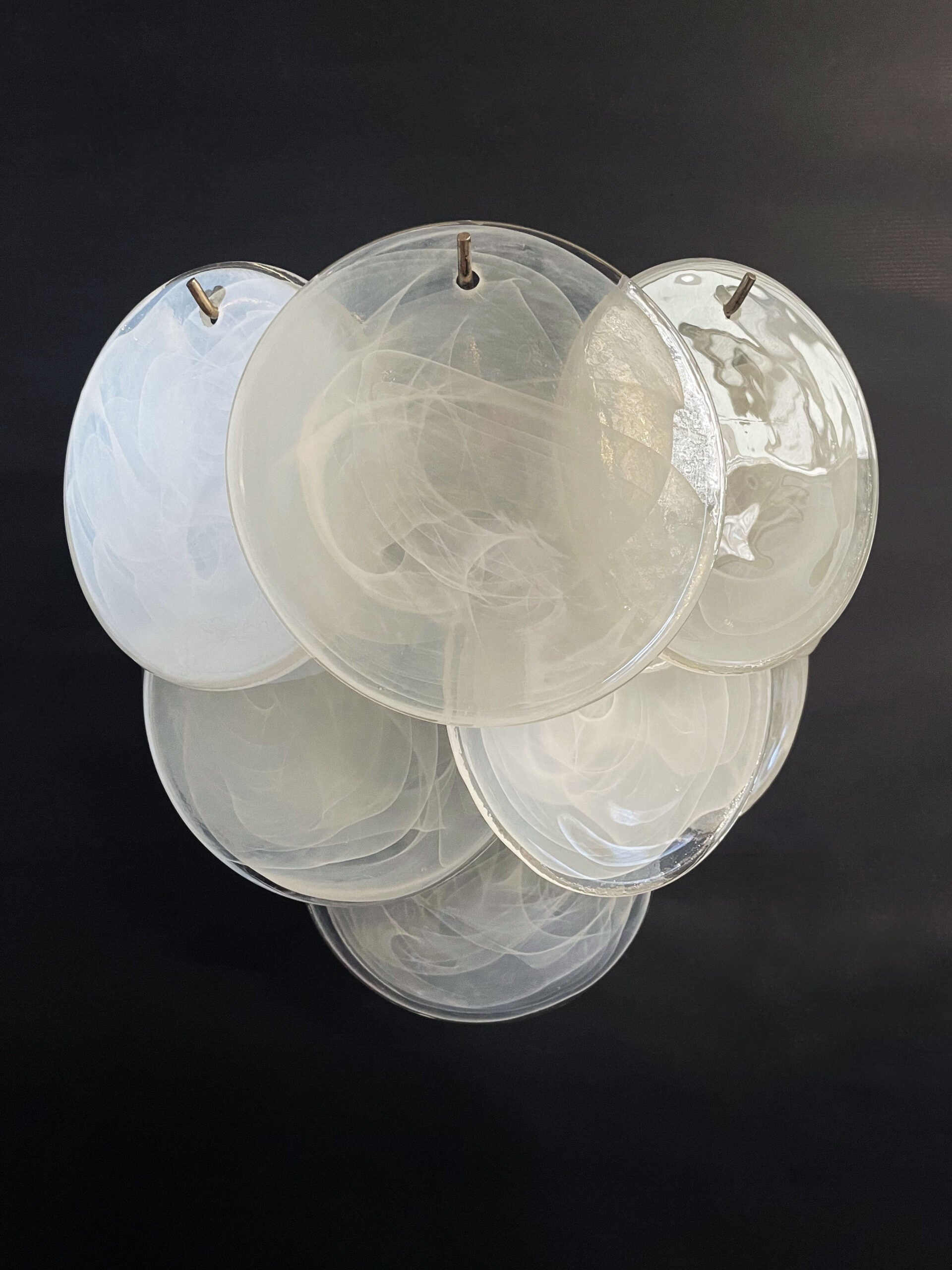 Murano Wall Lamp – 10 Alabaster White Disc Glass – Set of 2 – Murano Classics