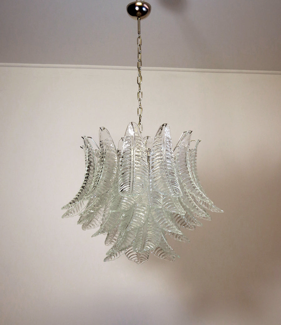 Murano Chandelier – 36 Clear Felci Glass – Murano Classics