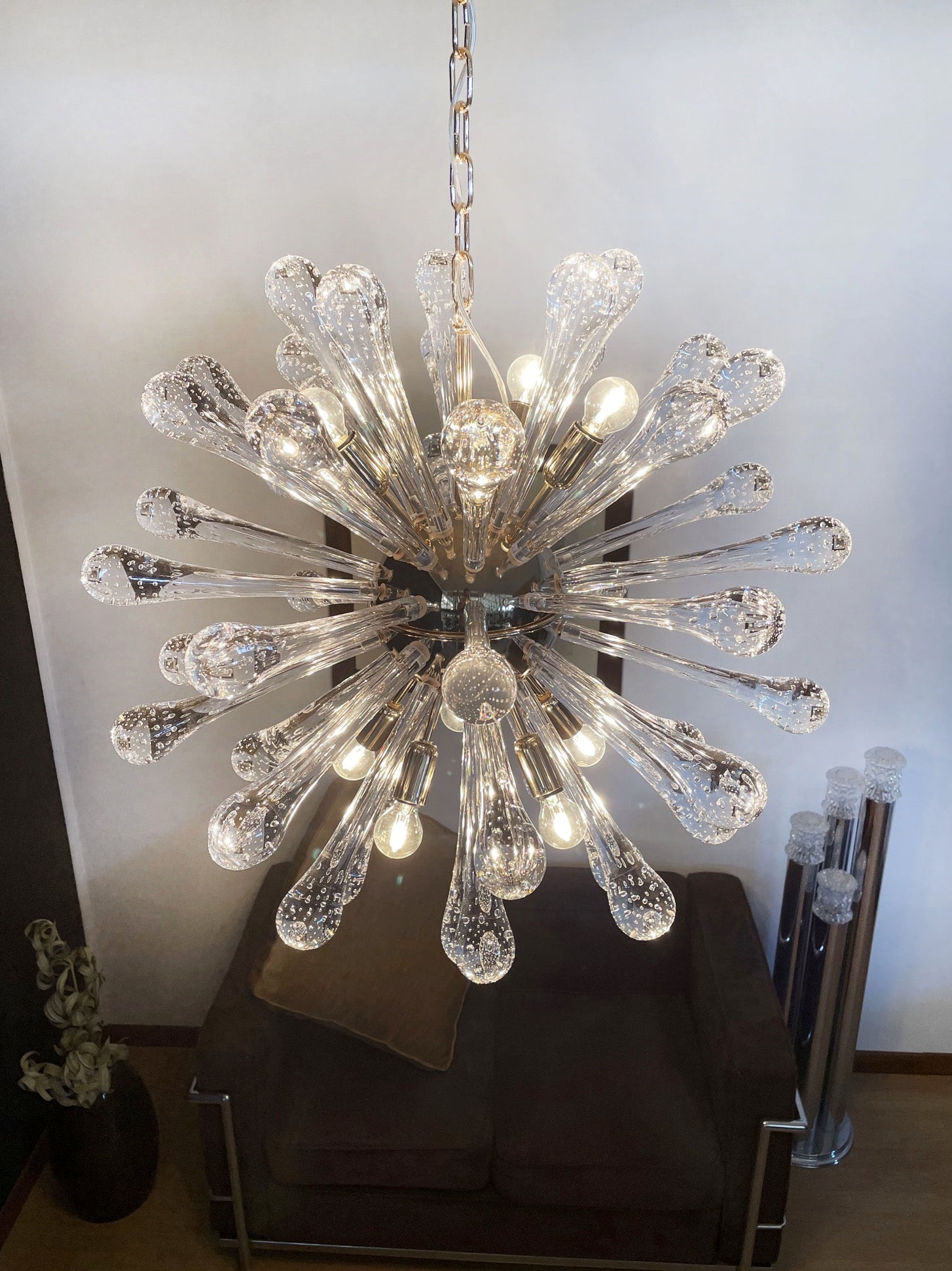 Murano Chandelier – 50 Clear Sputnik – detail 3 – Murano Classics