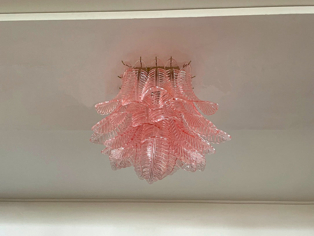 Murano Lysekrone | 32 Rosa Felciglass