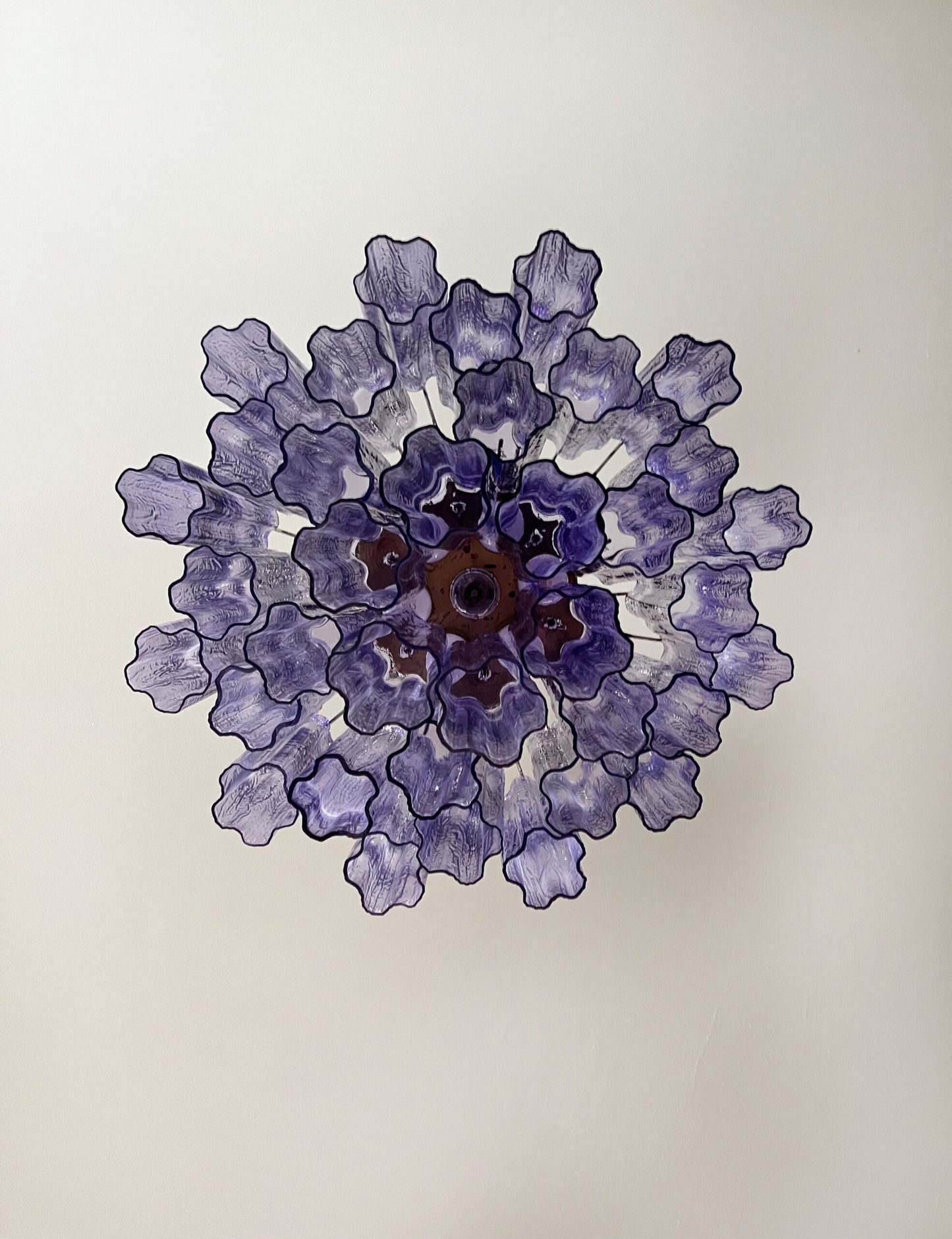 Murano Chandelier | 36 Purple Glass Tubes