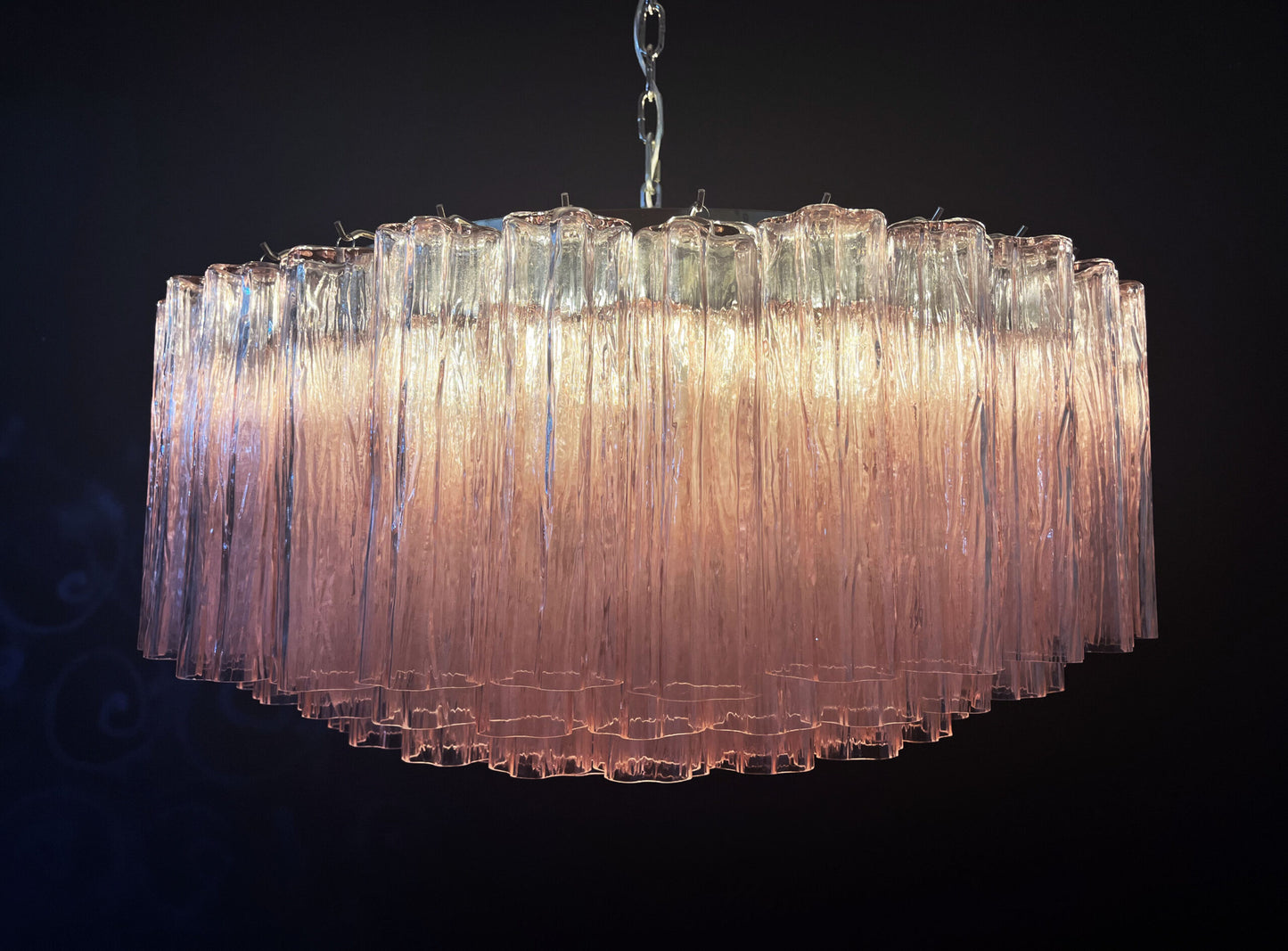 Murano Kroonluchter | 101 Roze Glas Buis