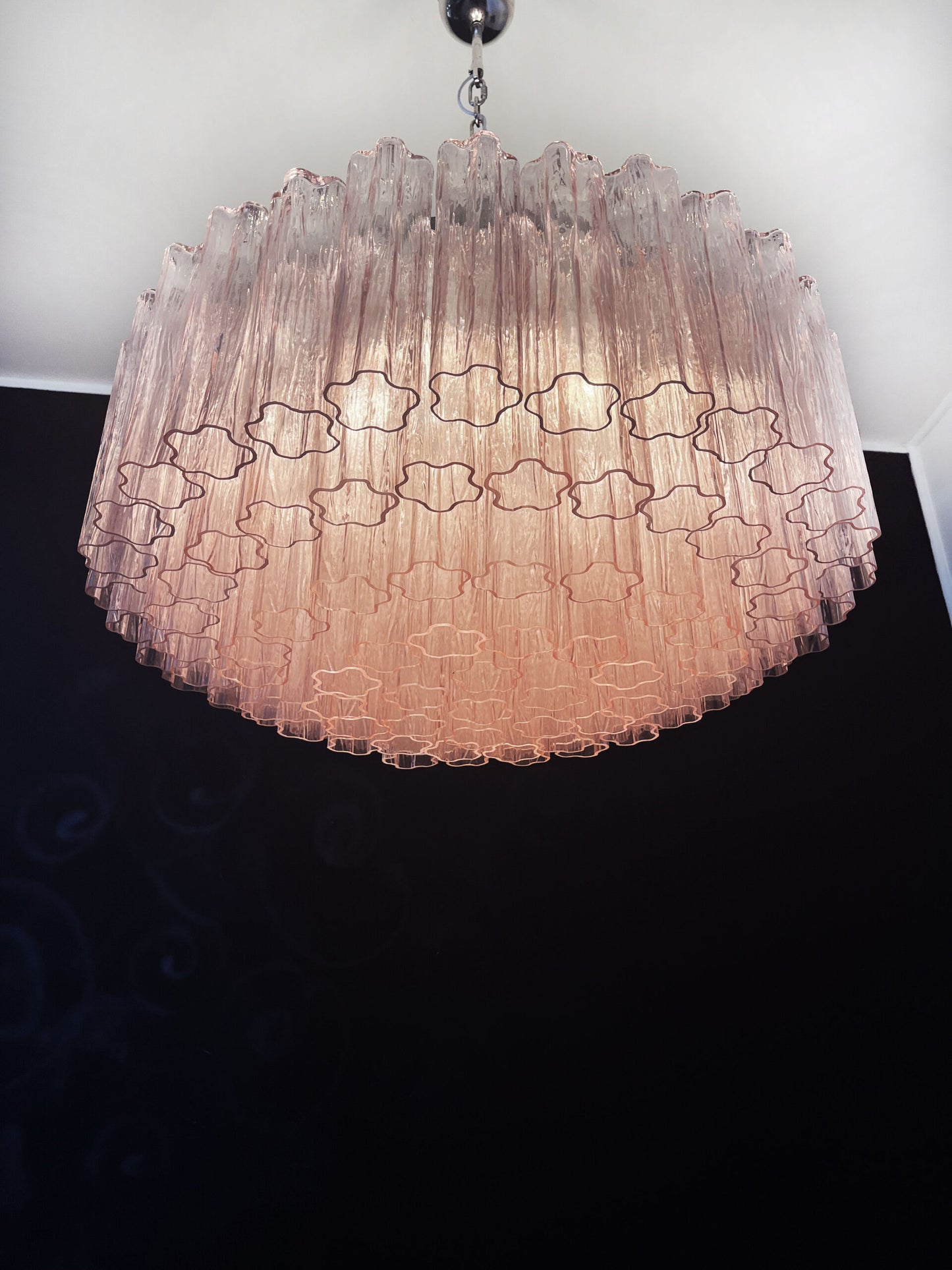 Murano Kroonluchter | 101 Roze Glas Buis