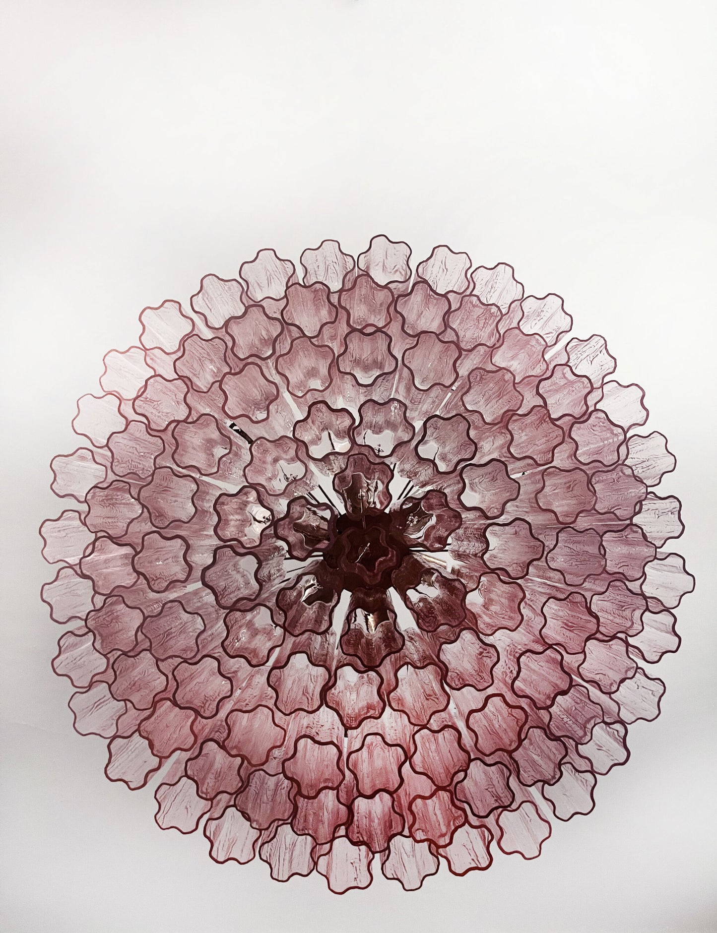 Murano Kroonluchter | 101 Roze Glas Buis