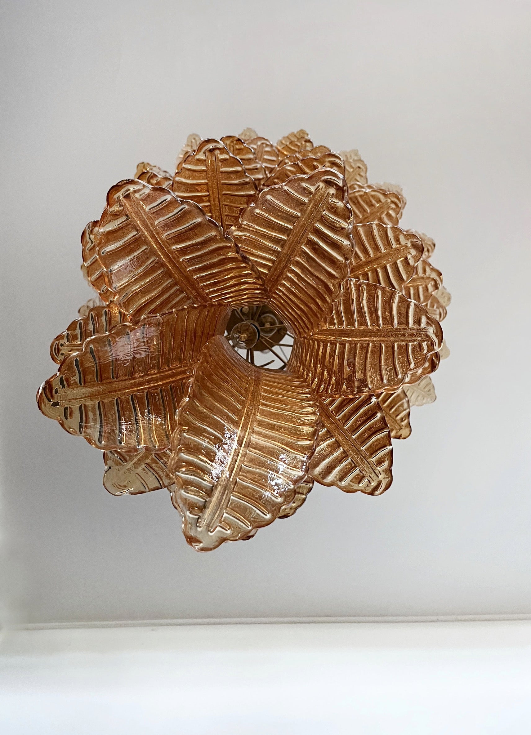 Murano Chandelier – 83 Yellow Felci Glass – detail 1 – Murano Classics