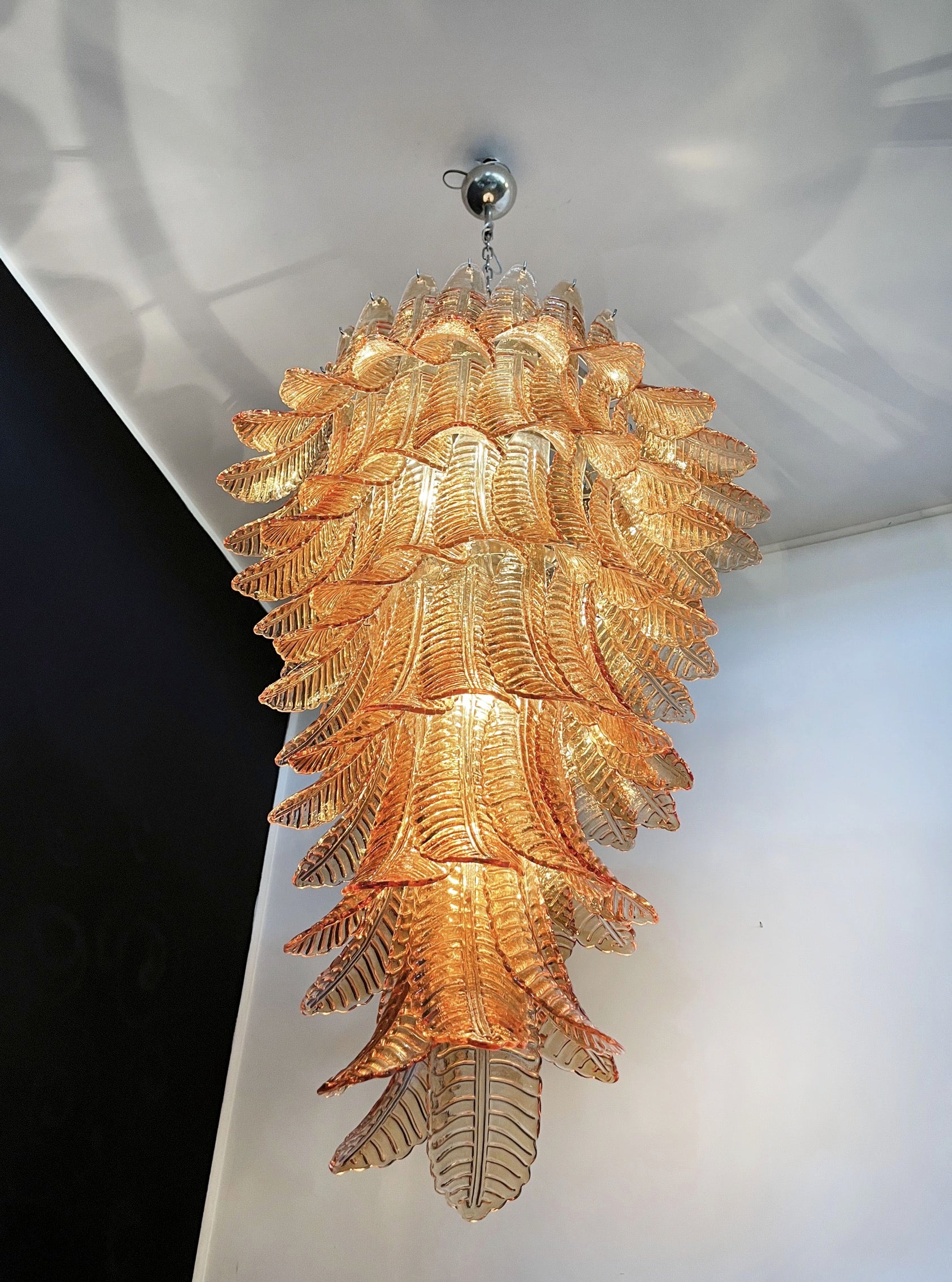 Murano Kroonluchter – 83 Gele Felciglazen – detail 7 – Murano Classics