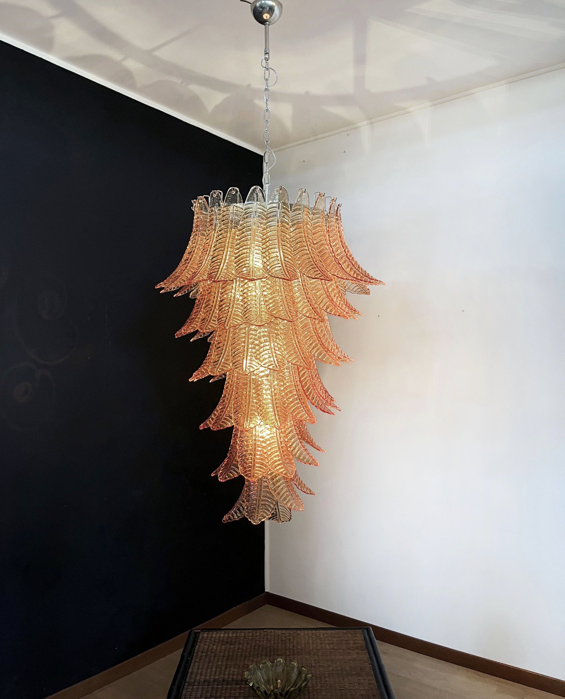 Murano Kroonluchter – 83 Gele Felciglazen – detail 6 – Murano Classics