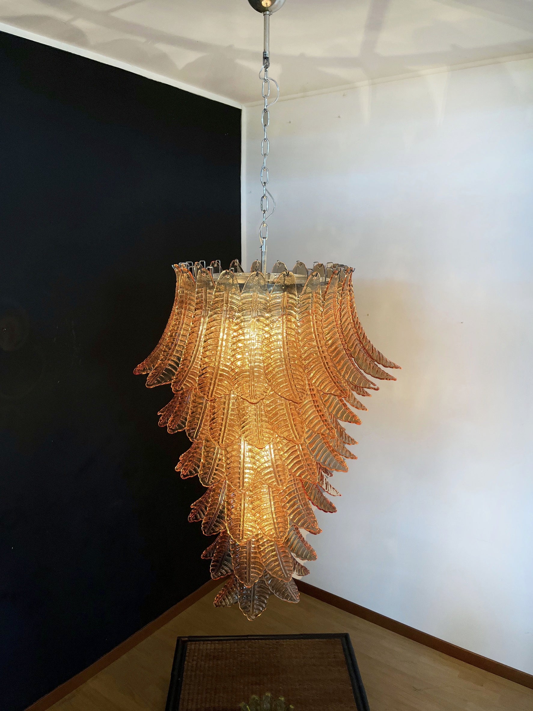 Murano Kroonluchter – 83 Gele Felciglazen – detail 5 – Murano Classics