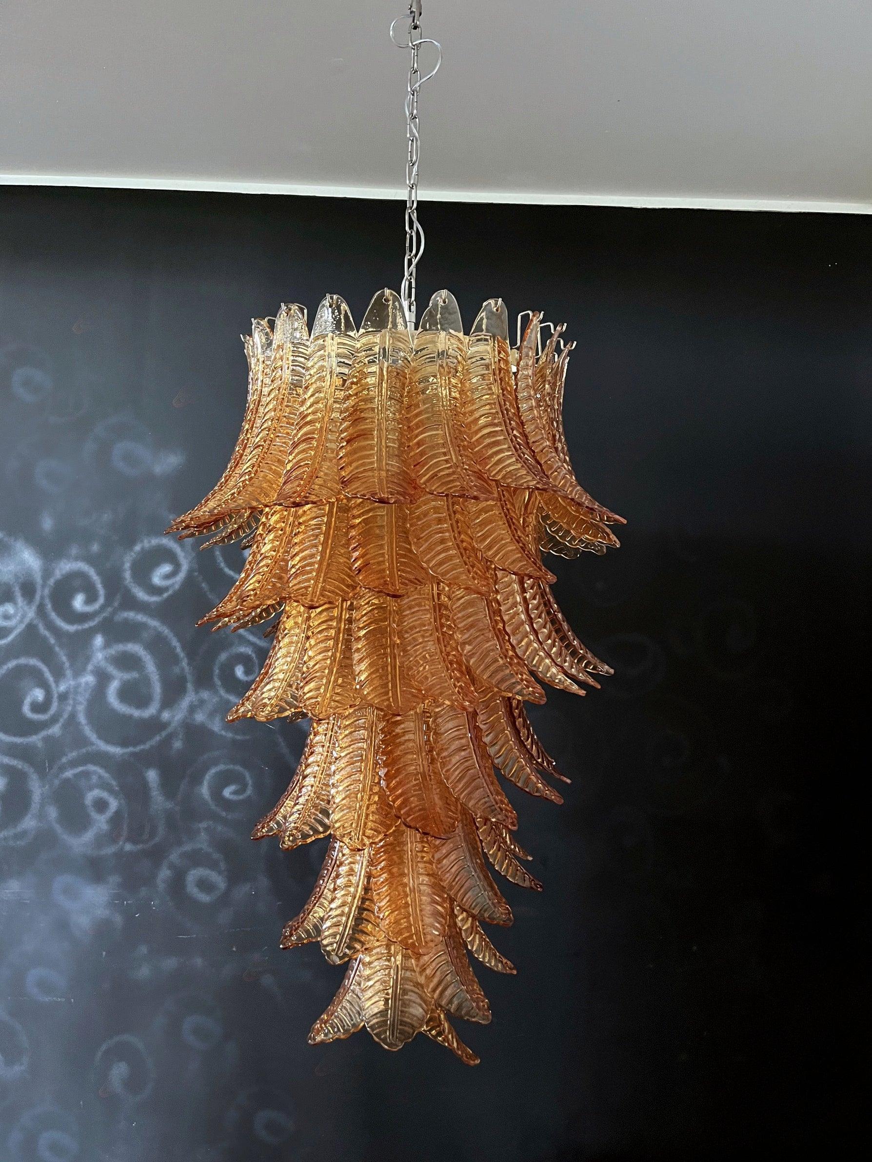 Murano Kroonluchter – 83 Gele Felciglazen – detail 3 – Murano Classics