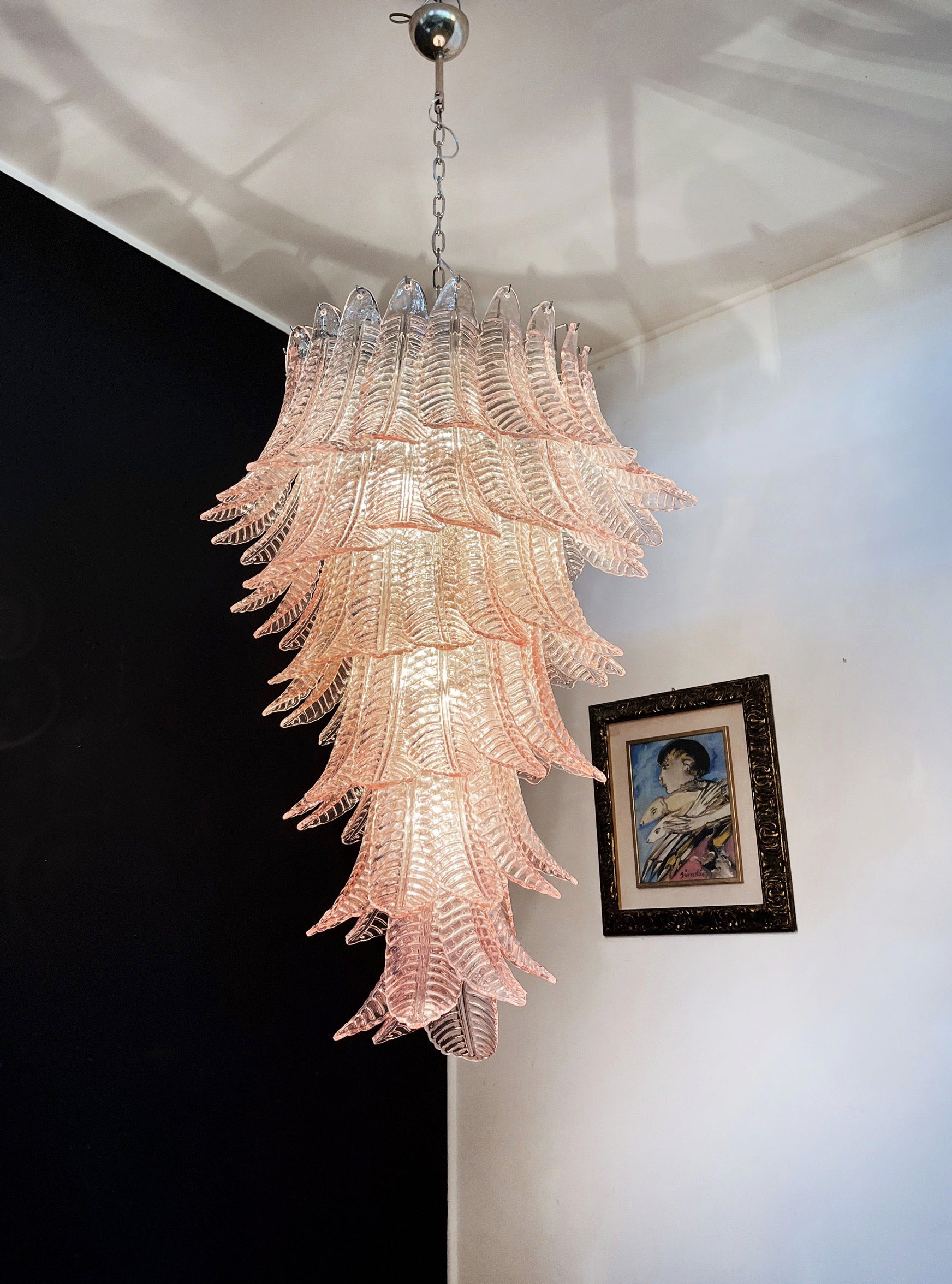 Murano Kroonluchter – 83 Roze Felciglas – detail 5 – Murano Classics