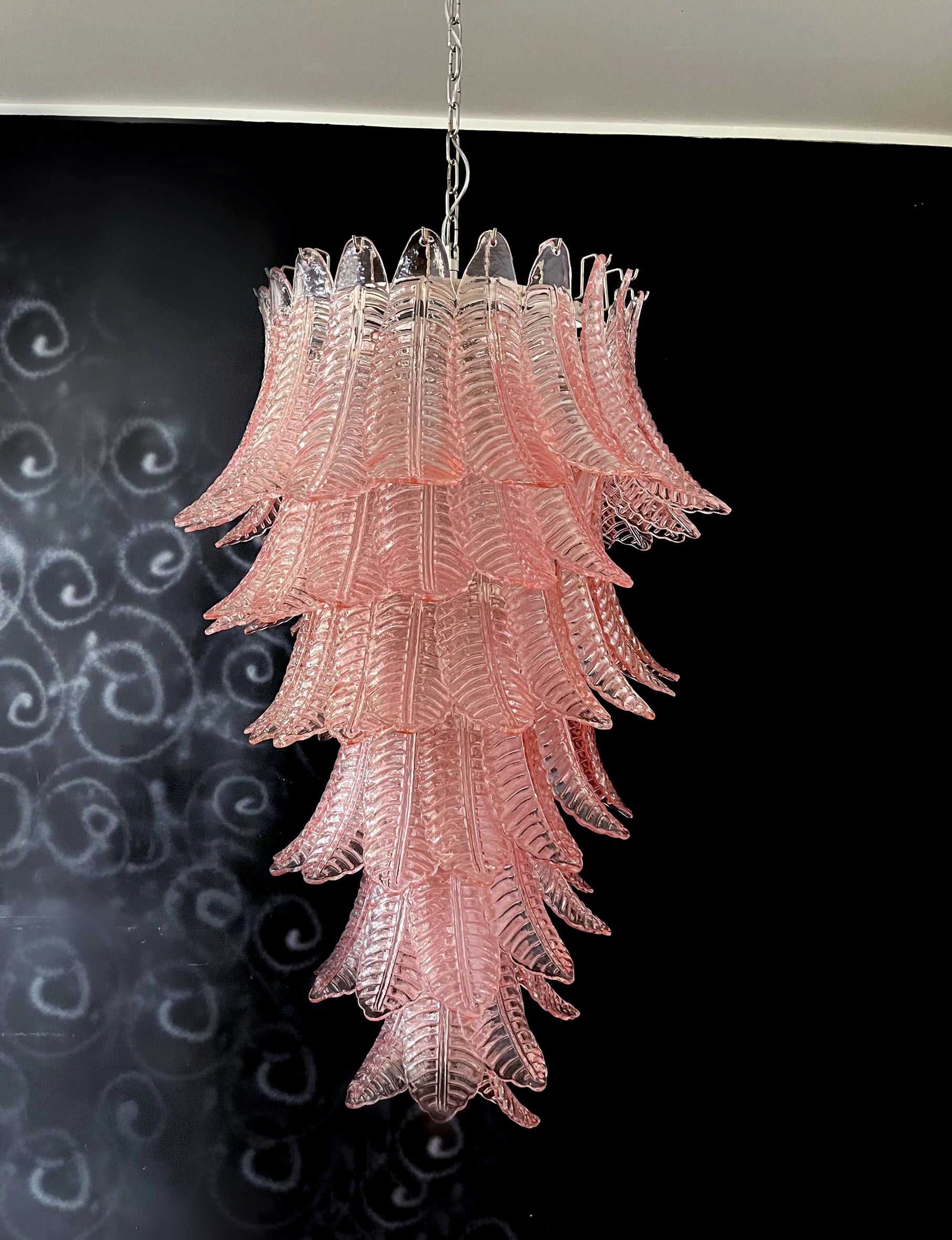 Murano Kroonluchter – 83 Roze Felciglas – detail 7 – Murano Classics
